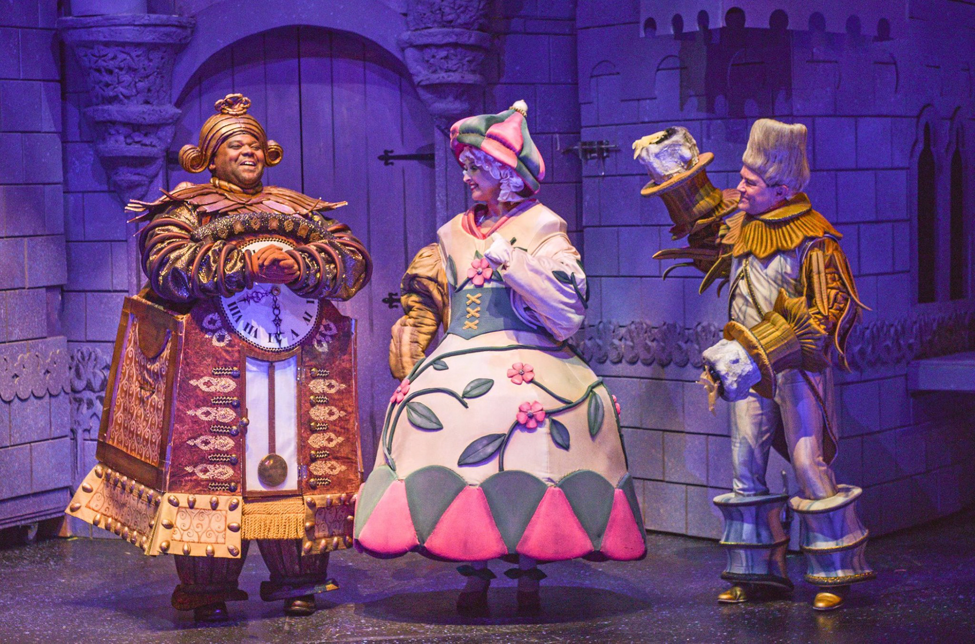 Cogsworth, Mrs. Potts, and Lumiere