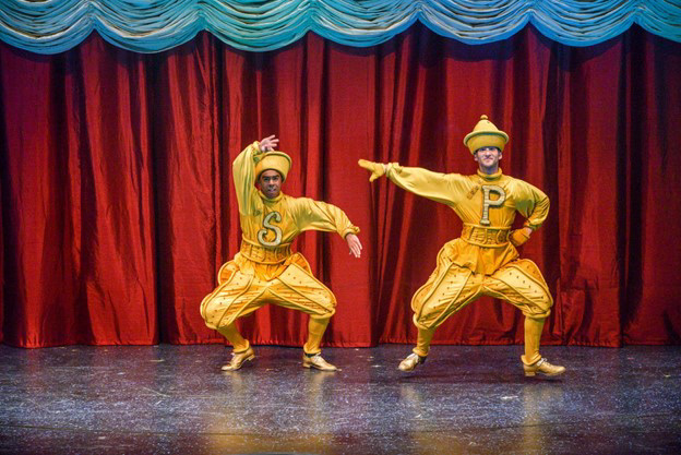 Salt and Pepper performing a Russian squat dance