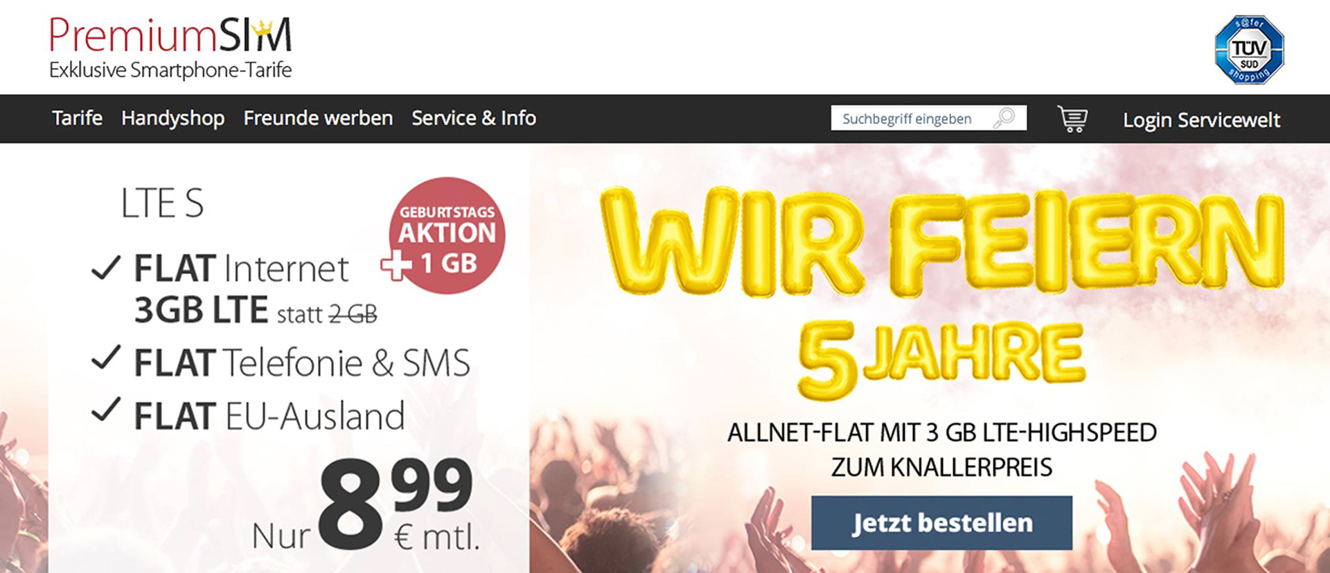 Header 5 Years Premiumsim: www.premiumsim.de