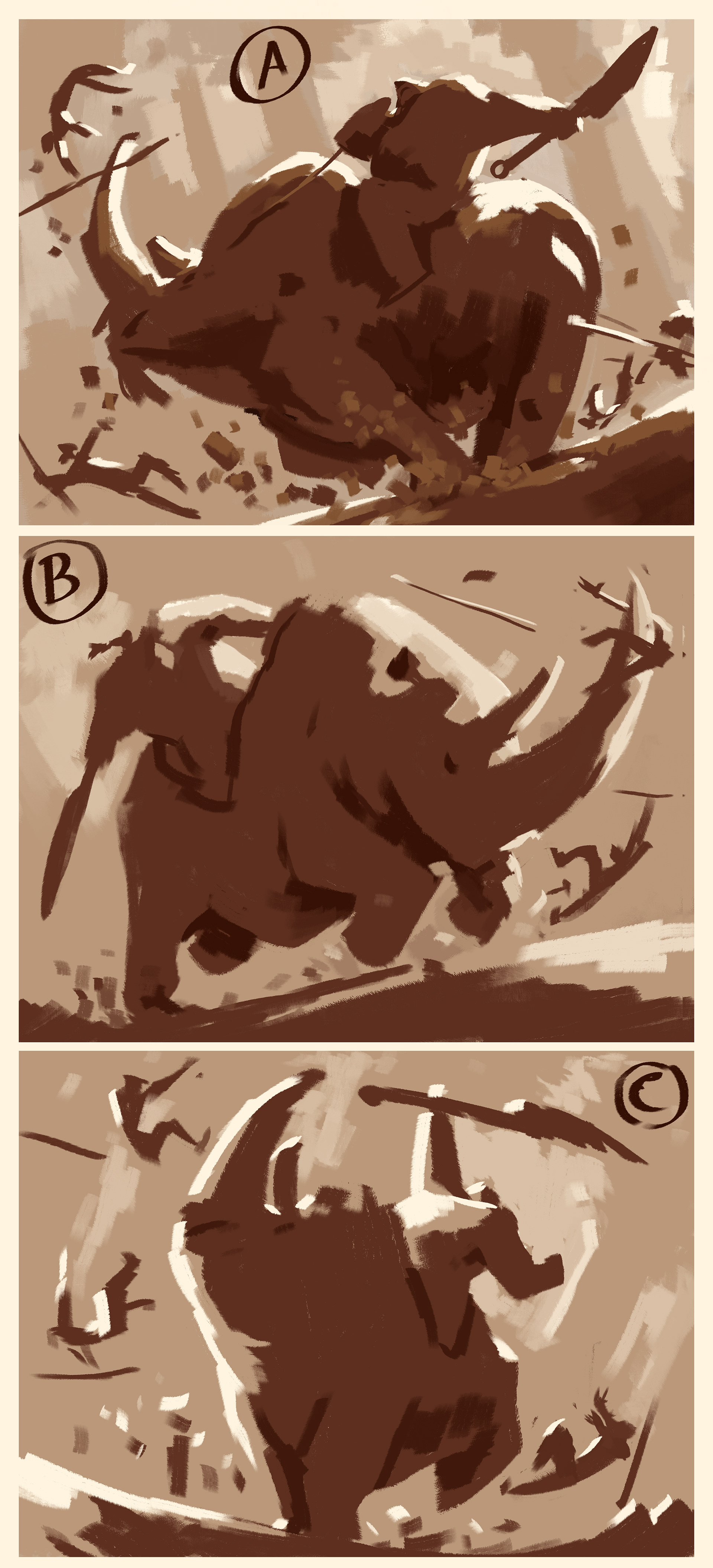 Composition Thumbnails A,B and C