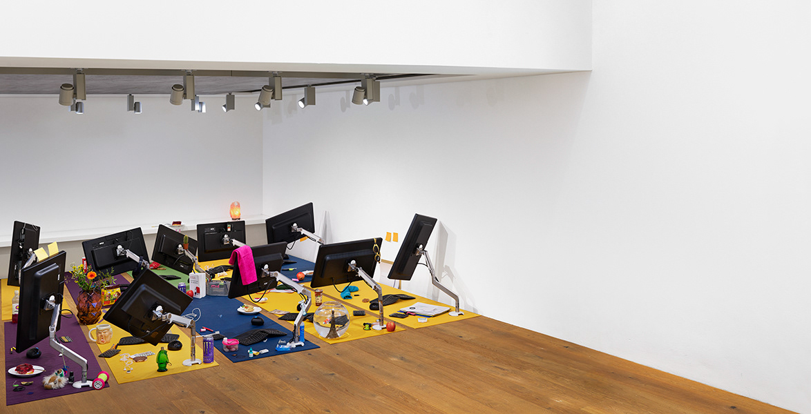 Emmanuelle Lainé, Inkjet print on wall at BNKR Munich
