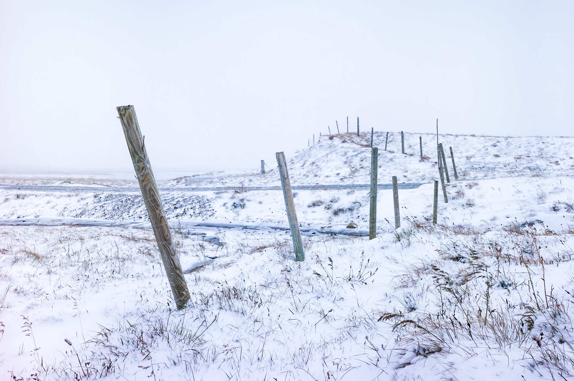 Fence in a snowy landscape