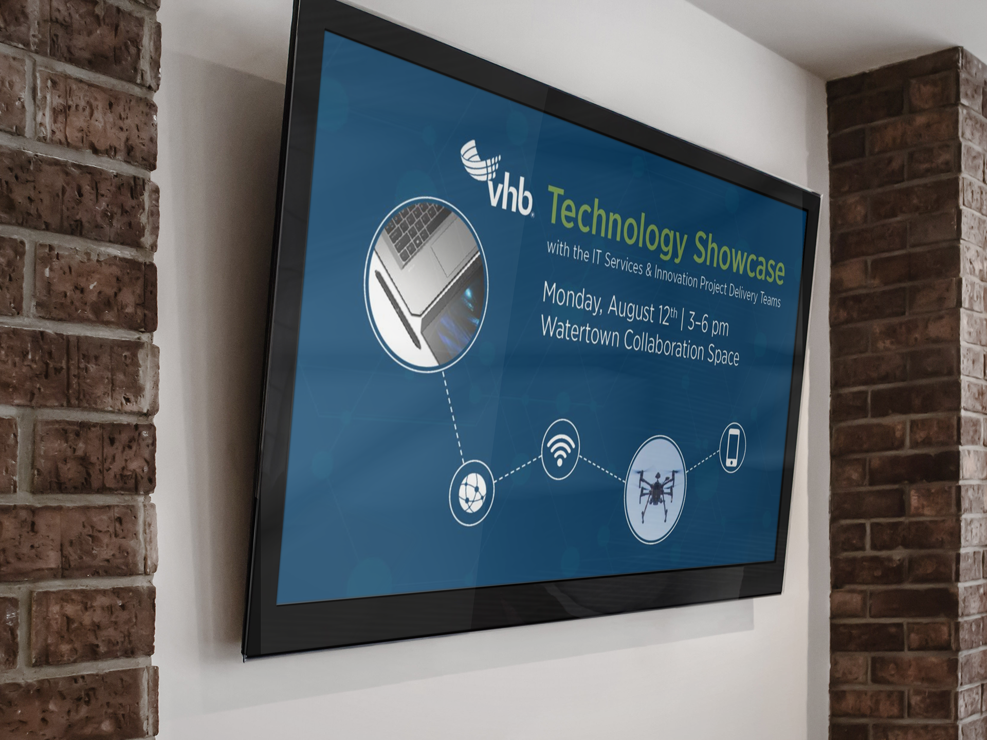 Lobby Screen design for a company-wide event