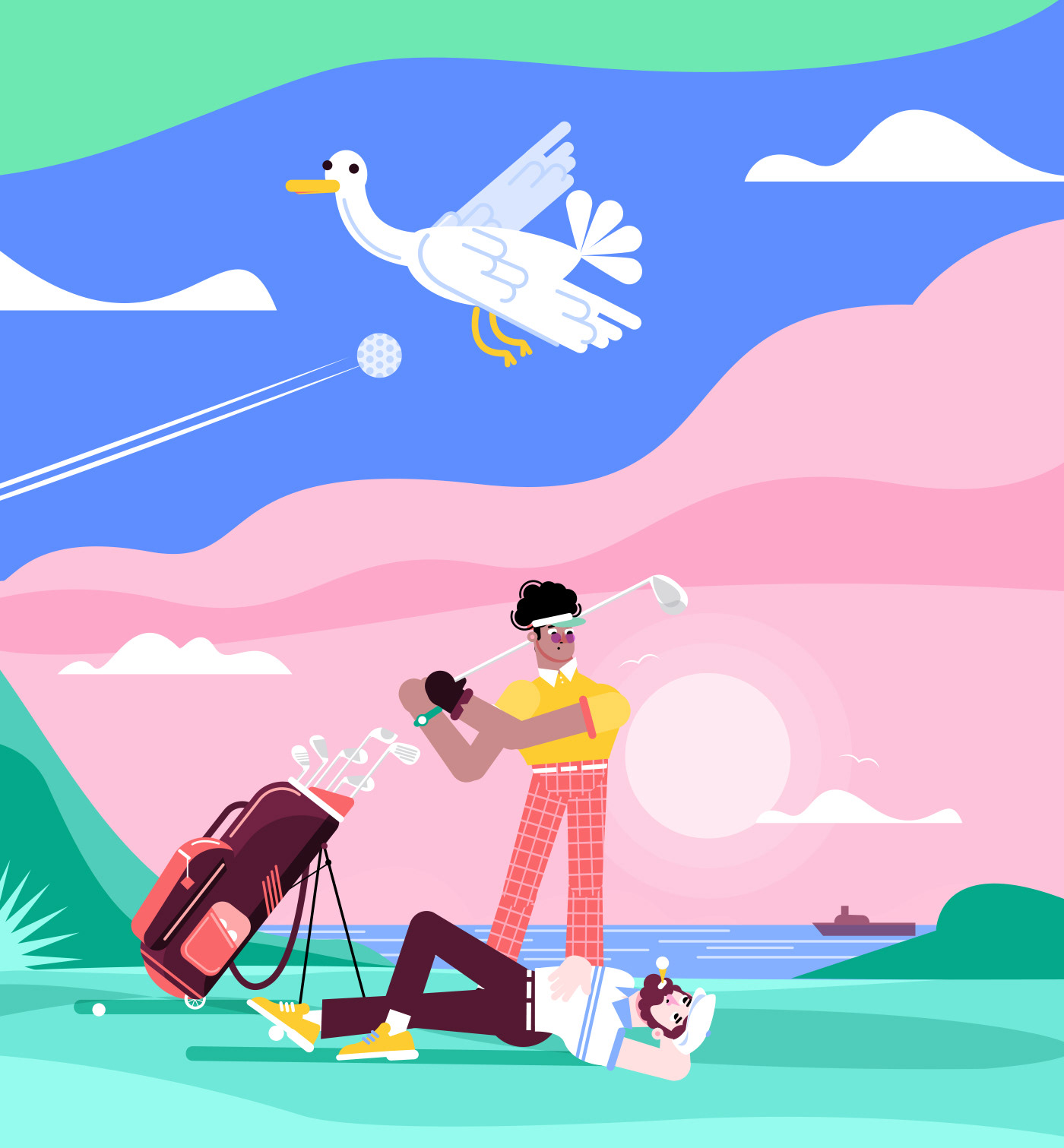 illustration golf