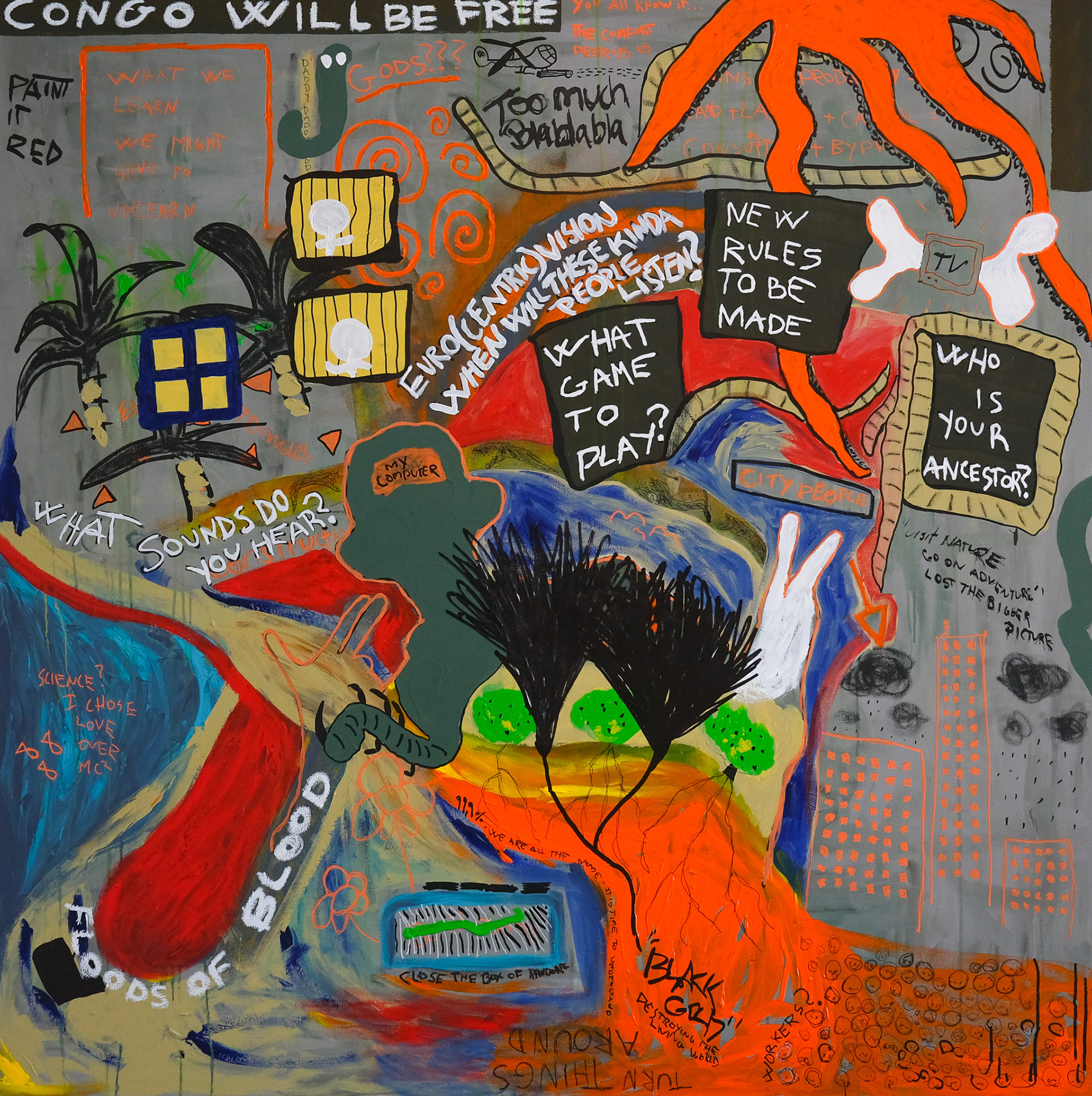 University ain't Universe to Me, 2024 (150x150 cm)