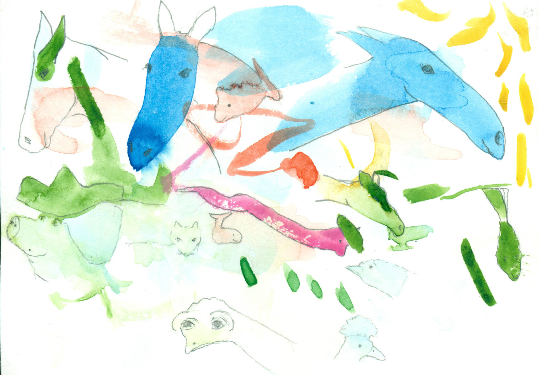 aquarelltiere