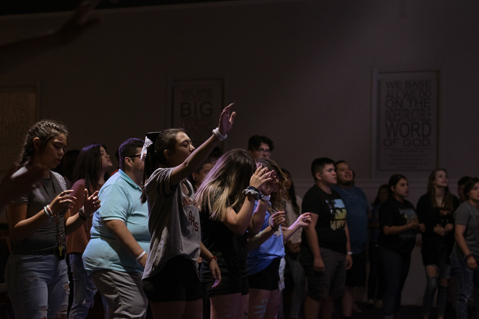 Young Adults Worshiping