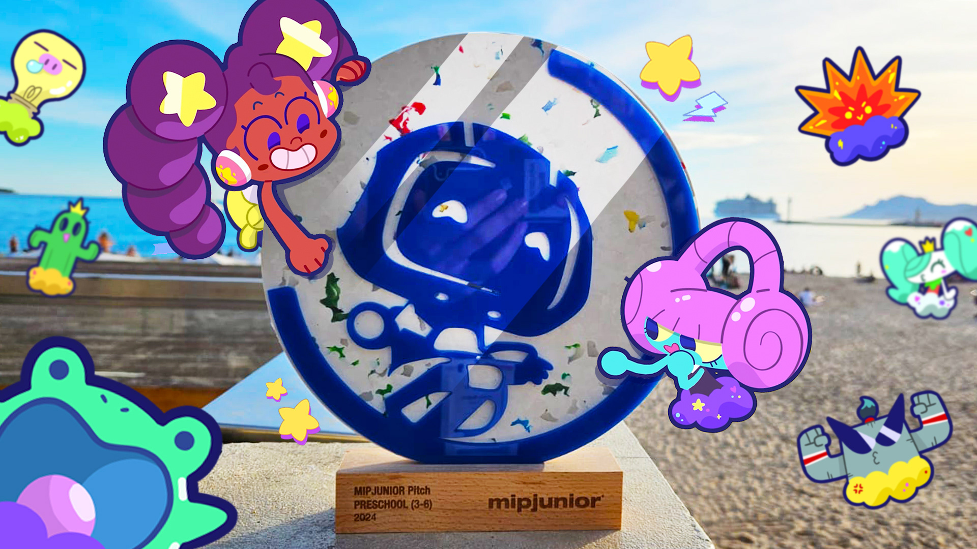 Bia & The Beats with the MIPJUNIOR trophy