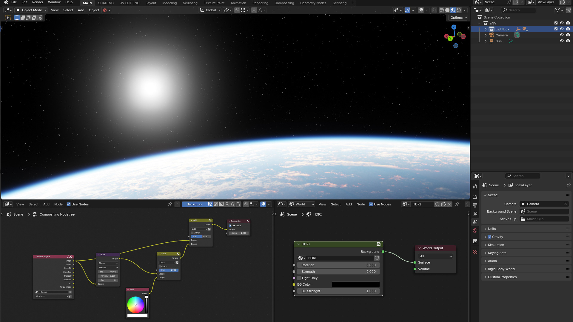 Optimised Blender environnement