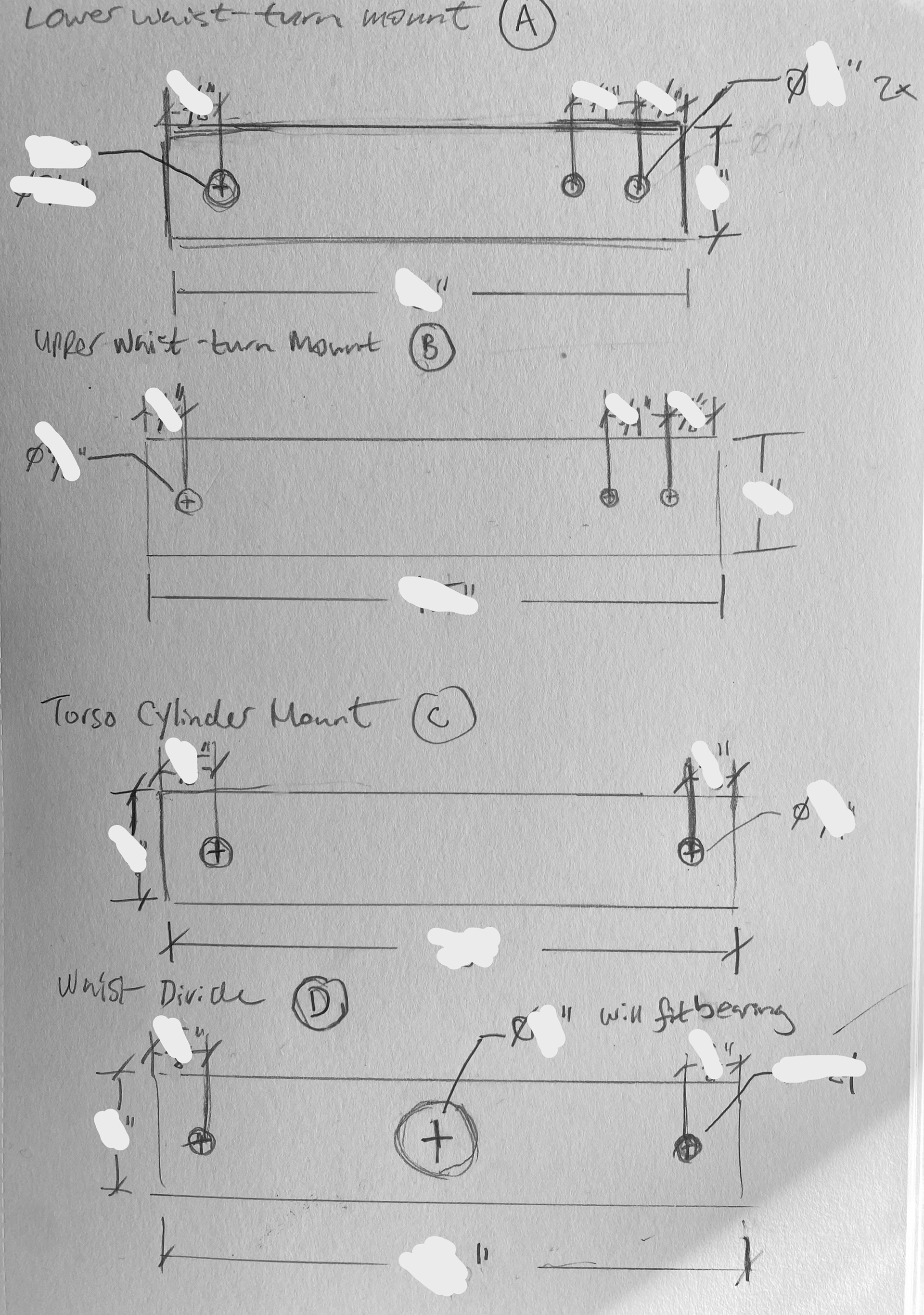 Machining Dimension Notes