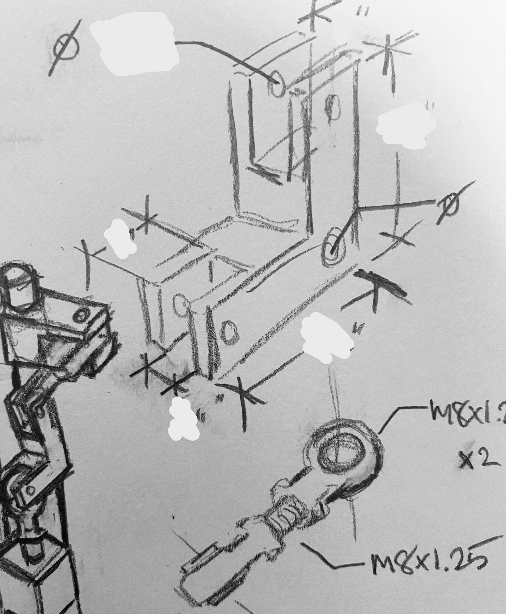 Head-turn L-bracket Isometric