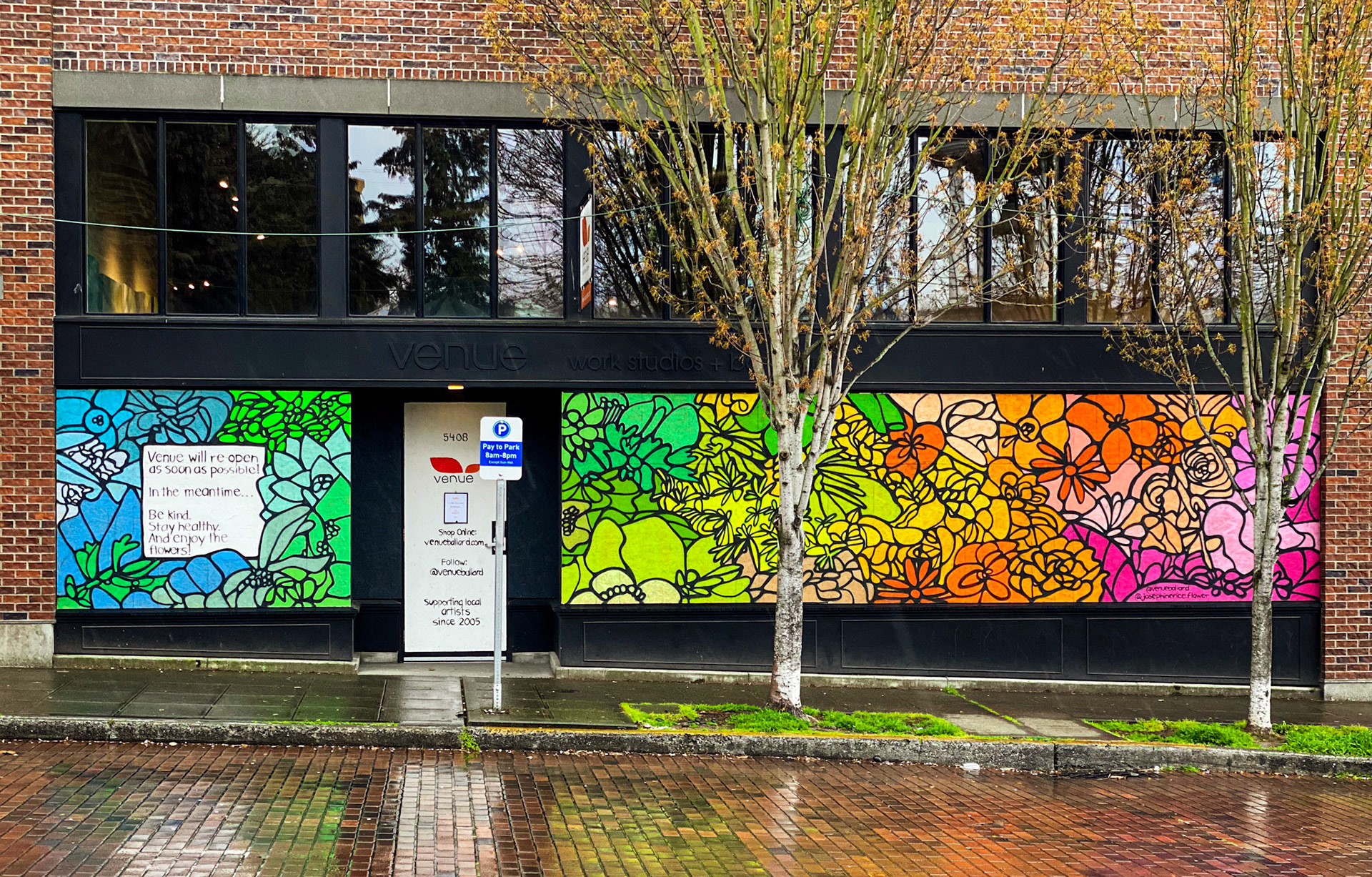 Venue - Mural by @josephinerice.flower