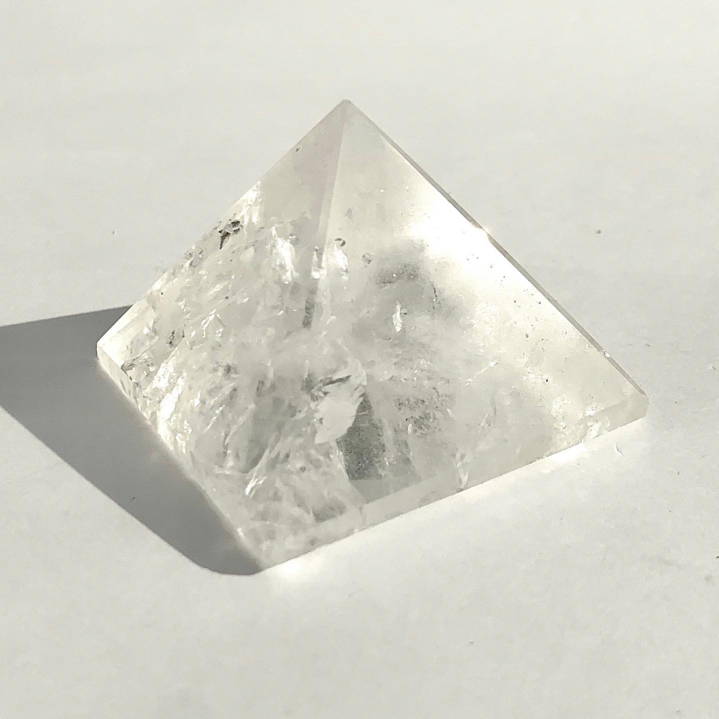 clear quartz pyramid