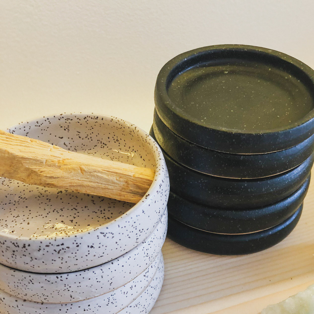 sage + palo santo dishes