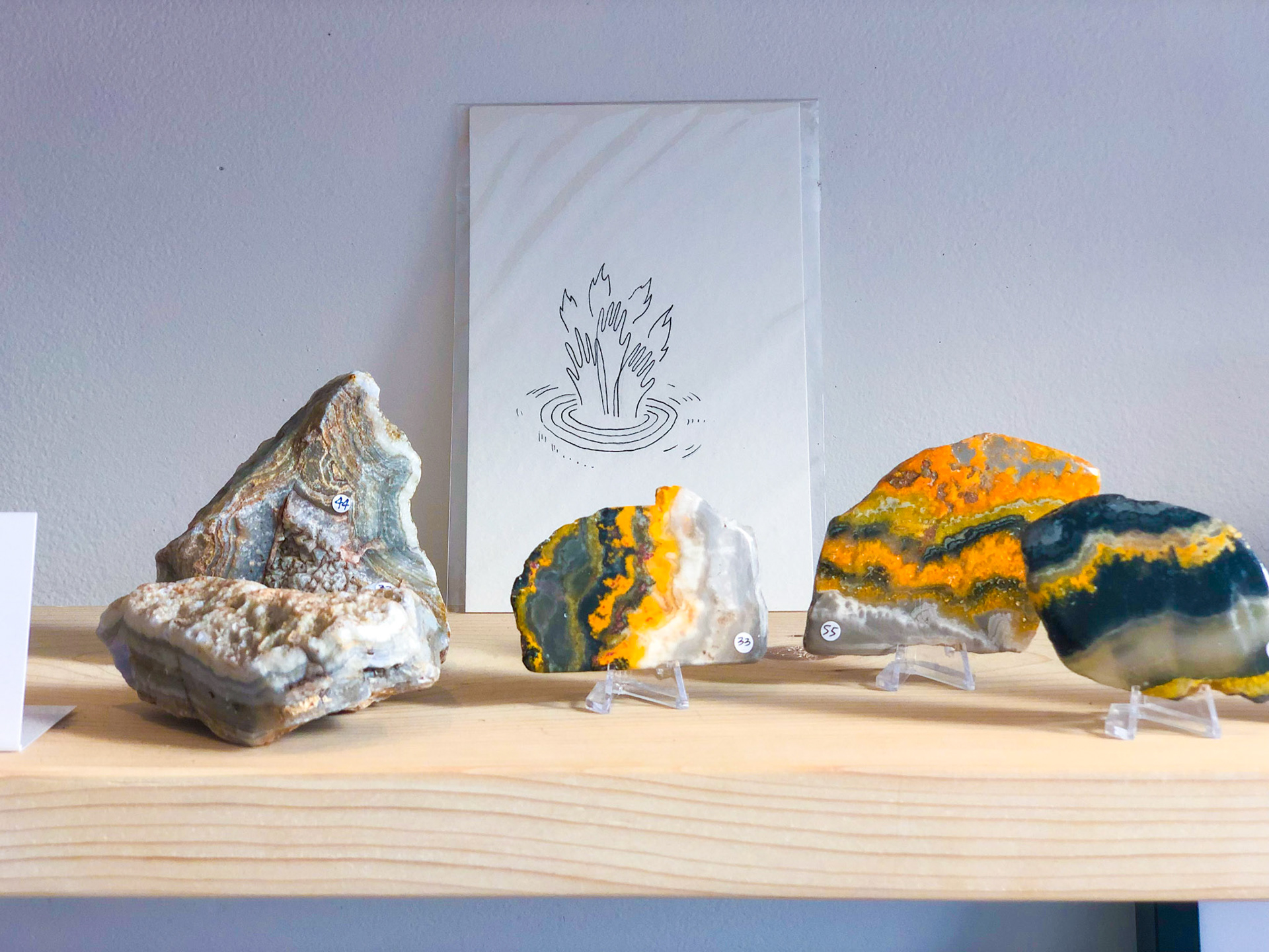 blue lace agate + bumblebee jasper