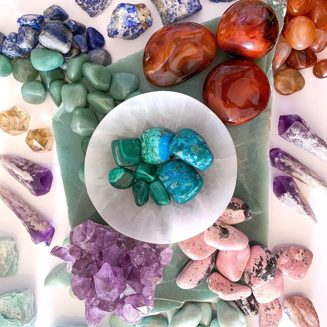 selenite bowls + slabs