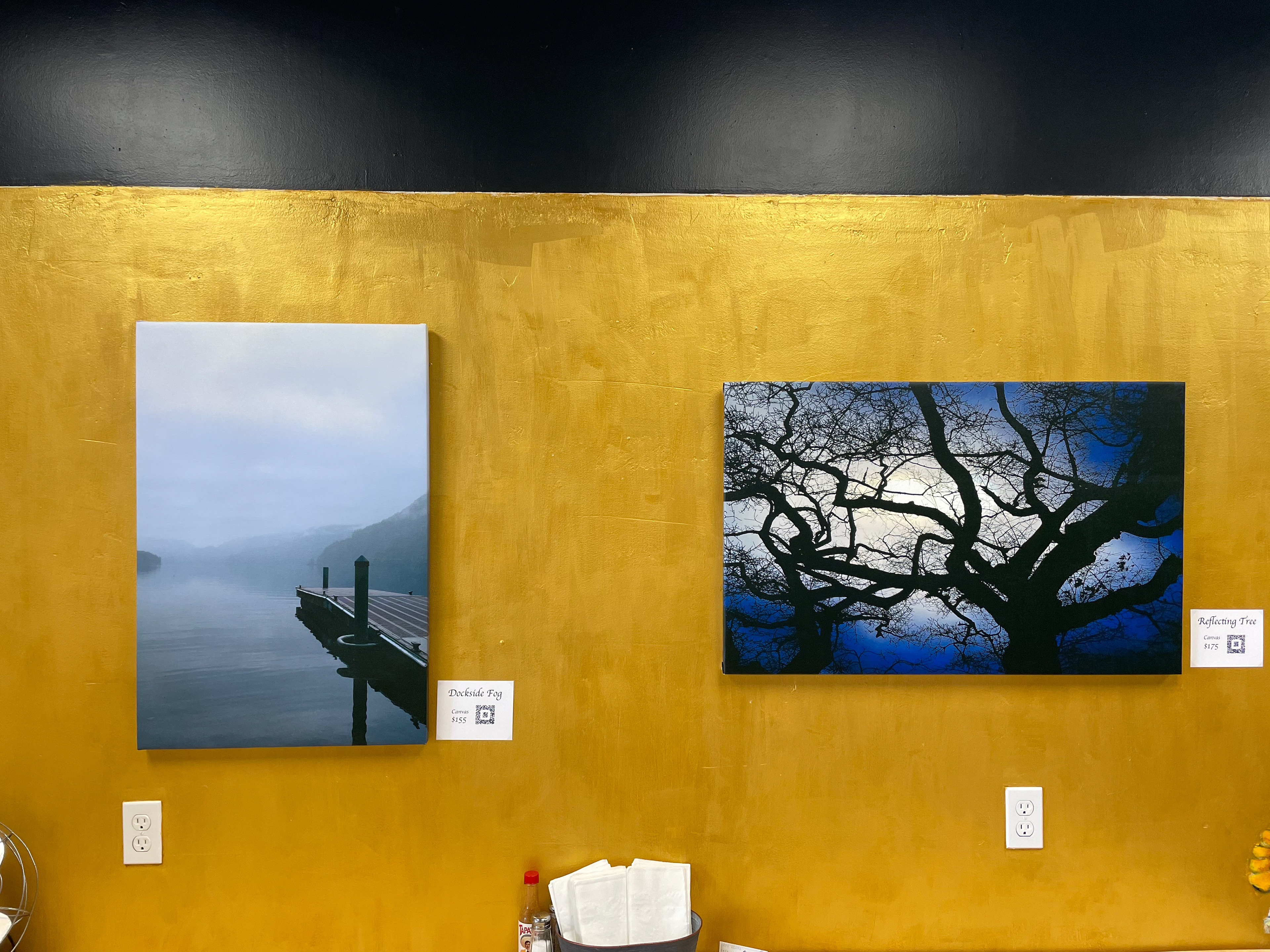 Dockside Fog , Reflecting Tree