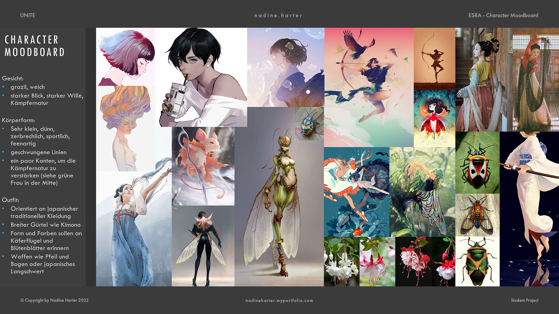 ESRA | Character Moodboard | Adobe Photoshop