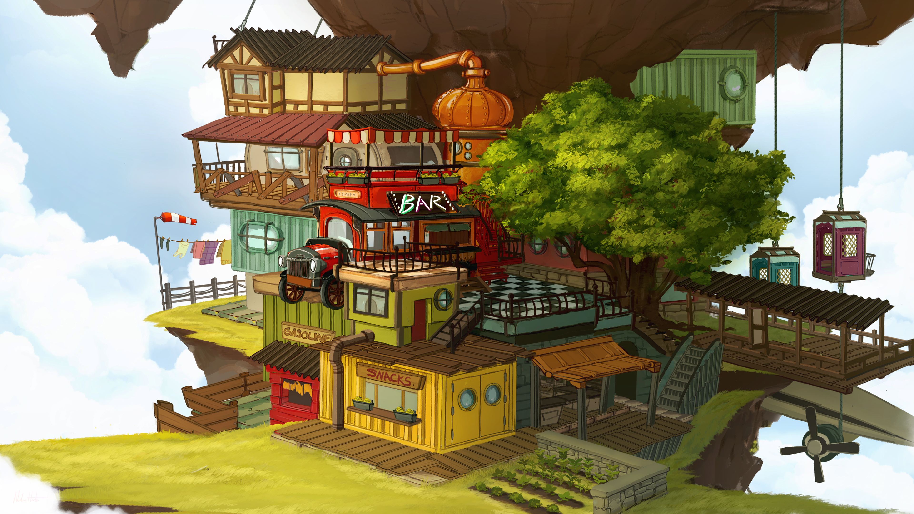 HIKAGE | Environment Illustration | Adobe Photoshop