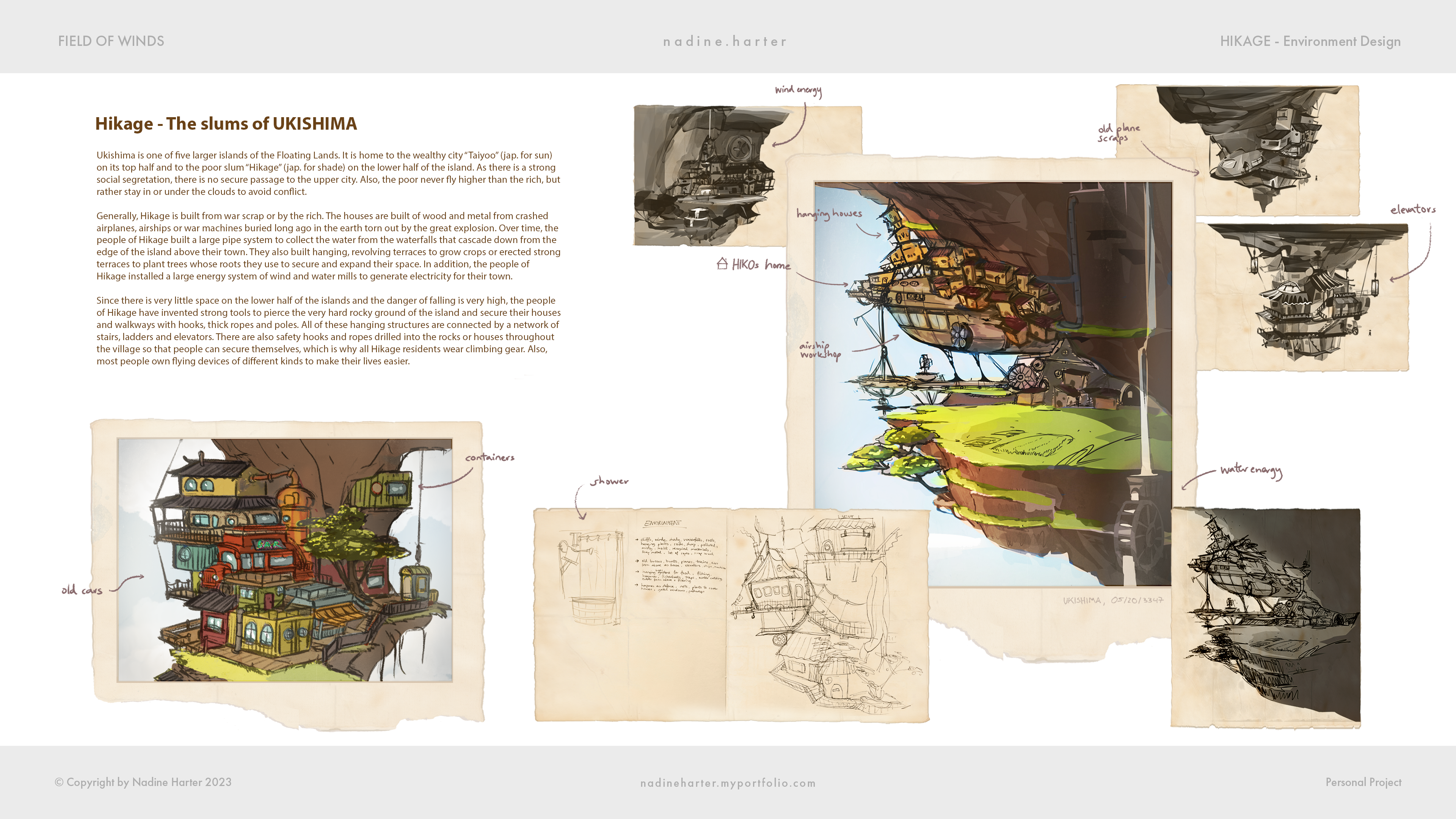 UKISHIMA and HIKAGE | Environment Design | Adobe Photoshop