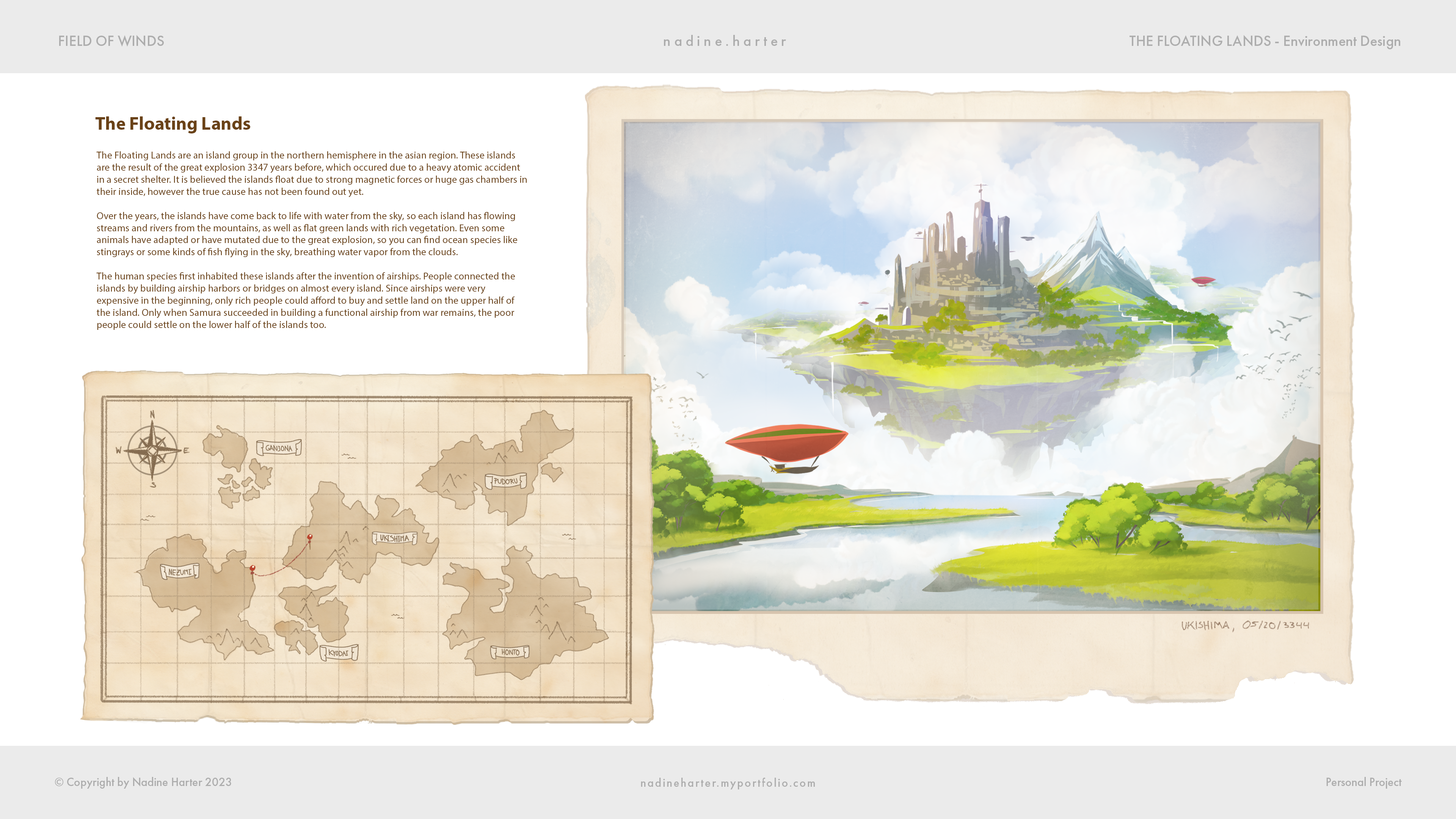 THE FLOATING LANDS | Environment Design | Adobe Photoshop
