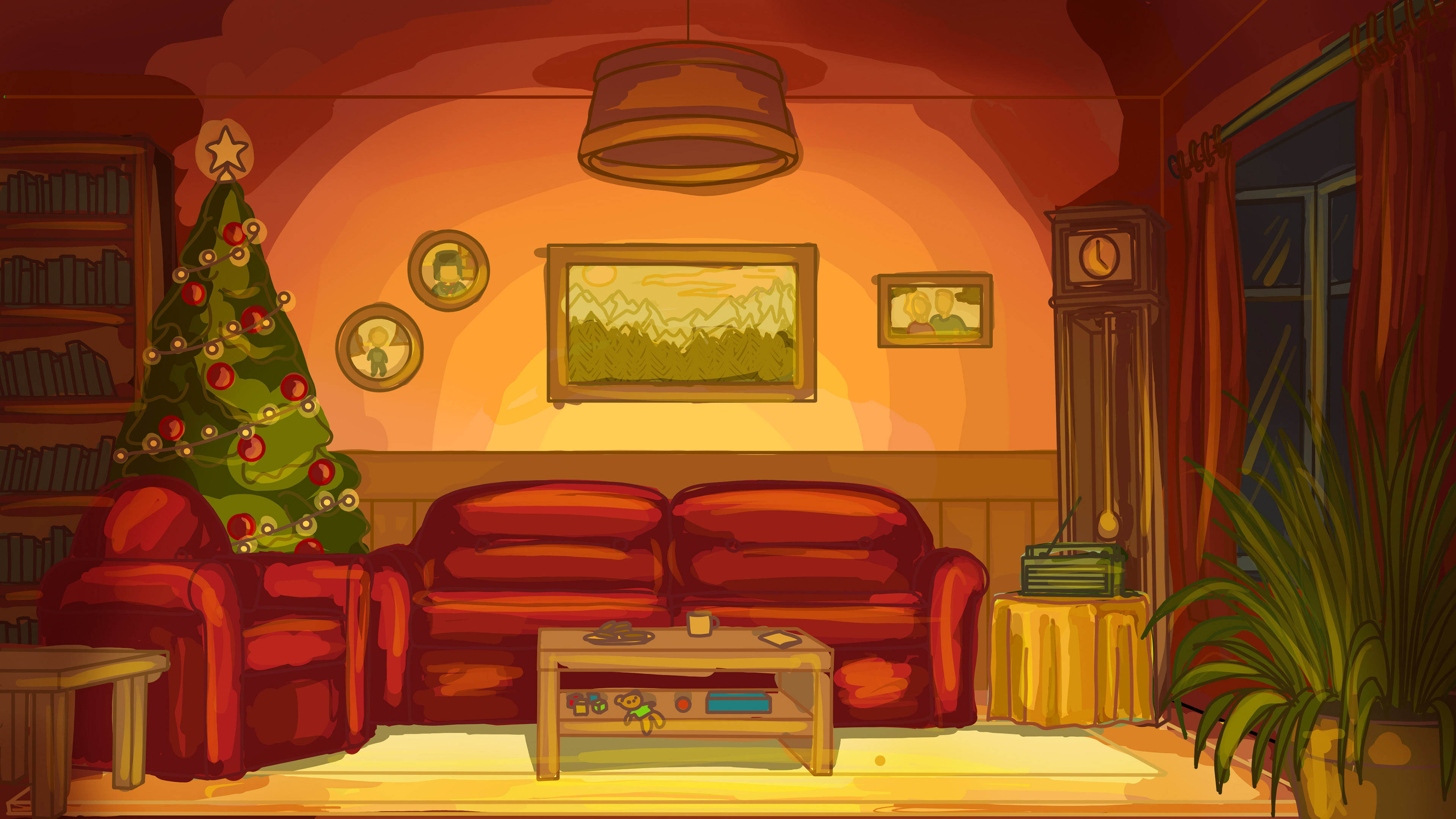 Living Room | Color Sketch | Adobe Photoshop