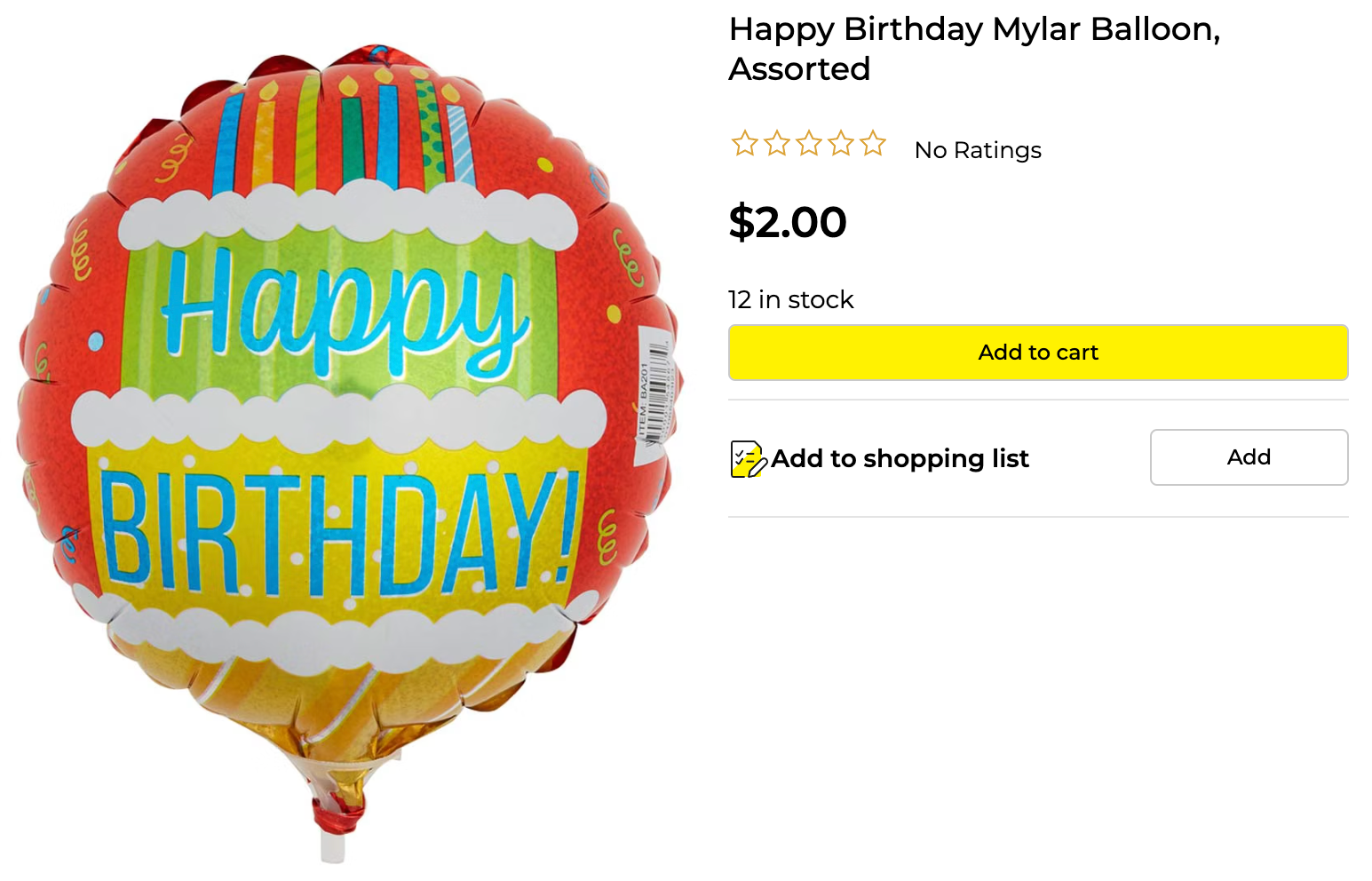 Product Listing on DollarGeneral.com