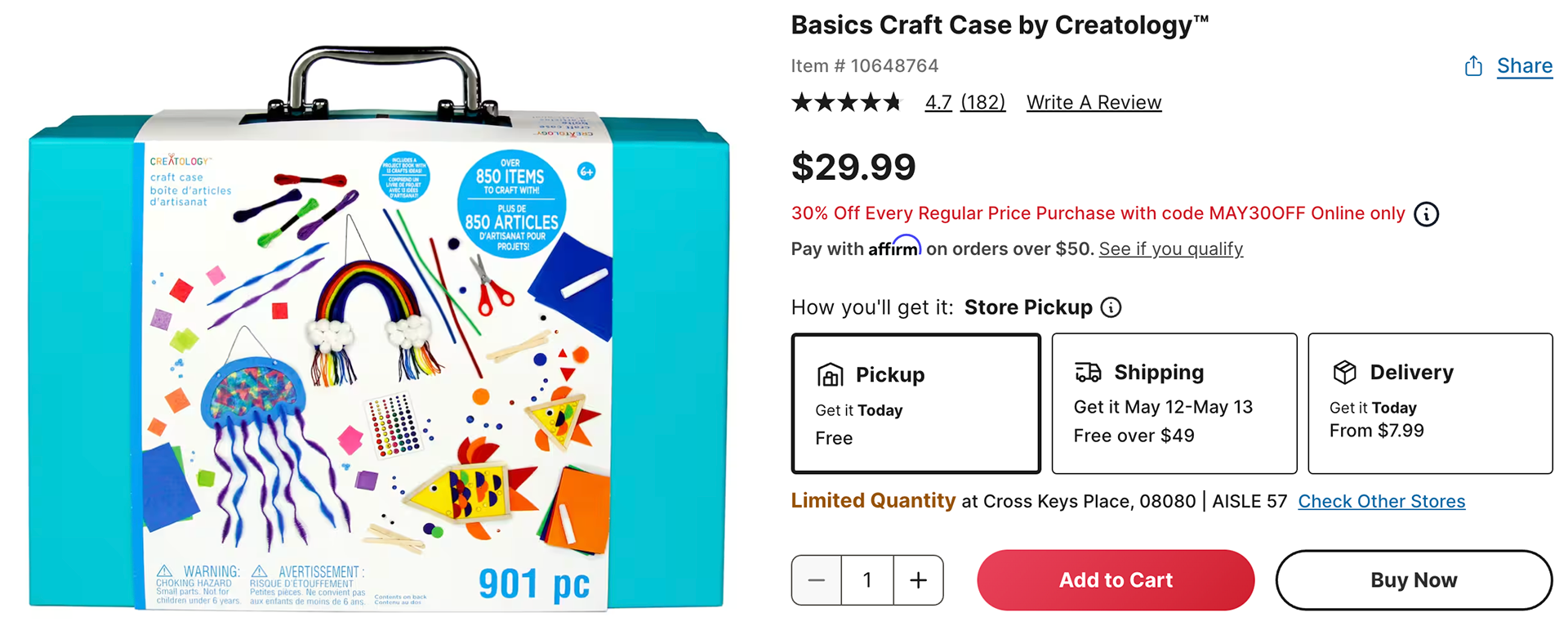 Product Listing on Michaels.com