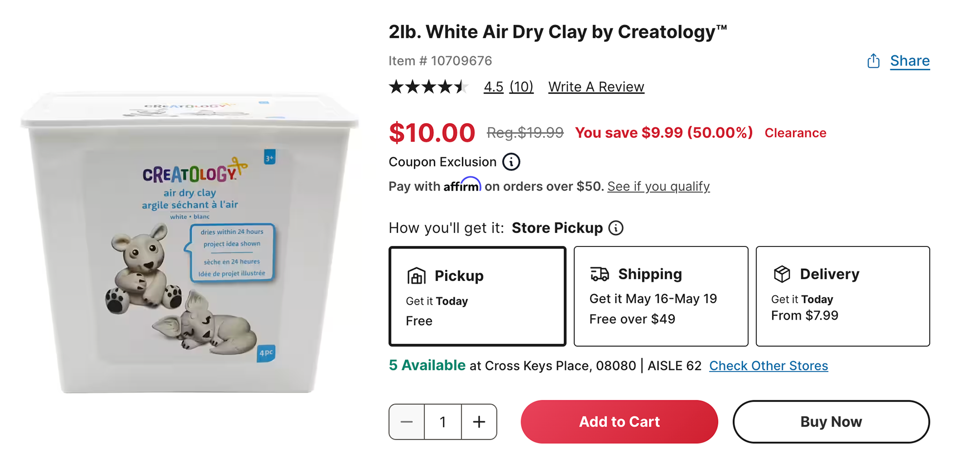 Product Listing on Michaels.com