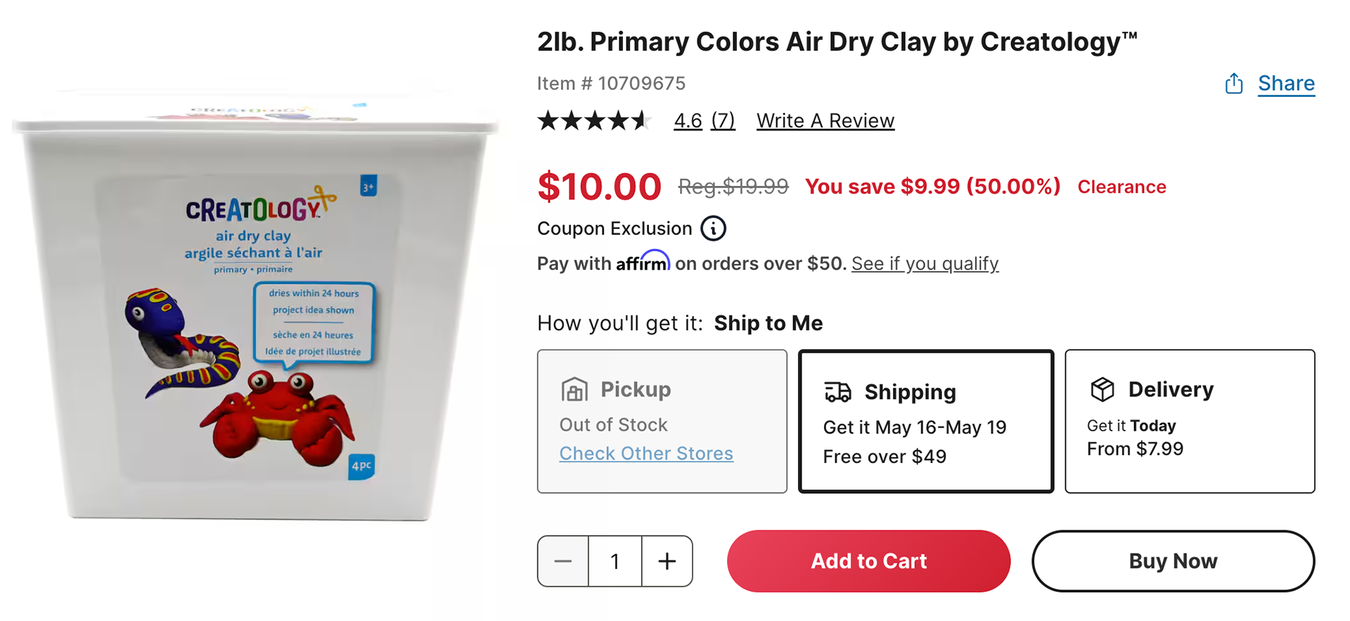 Product Listing on Michaels.com