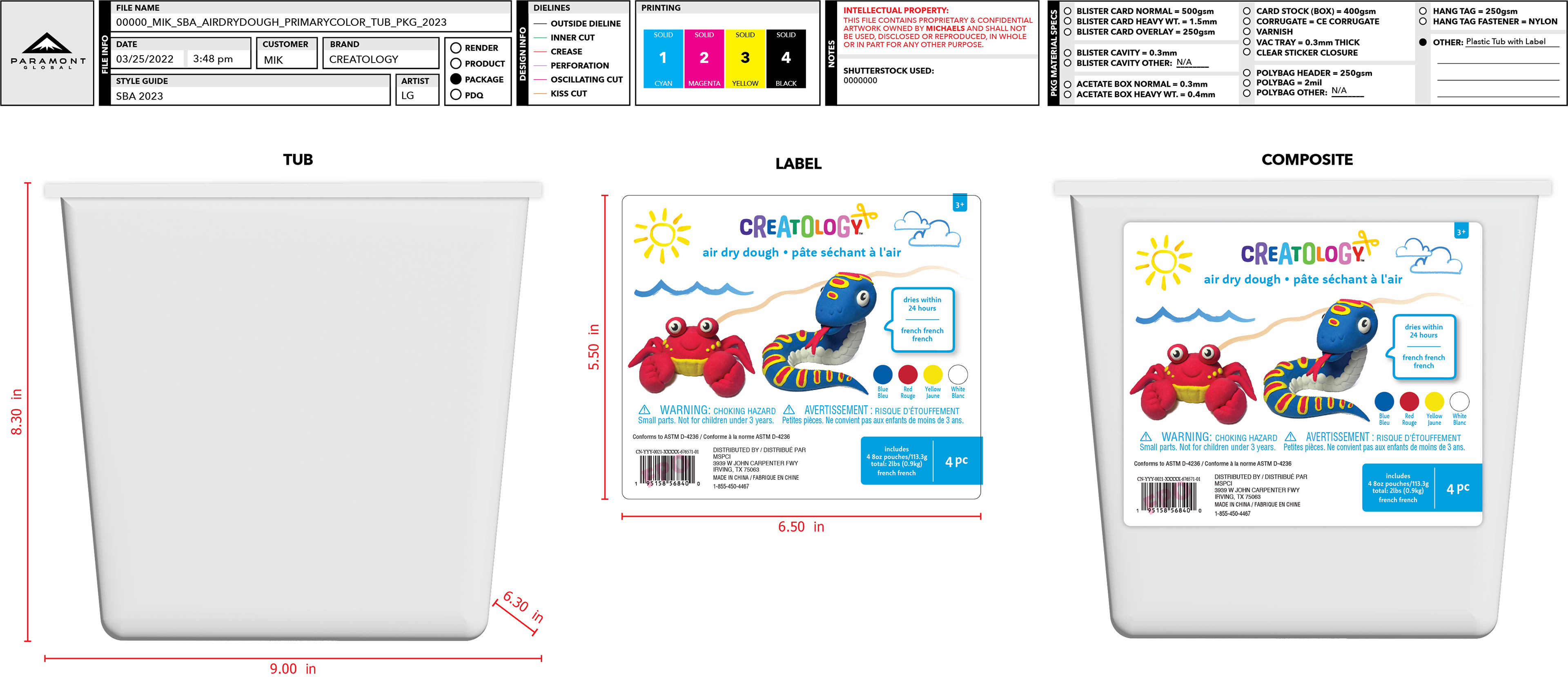 Dieline Specifications for Packaging