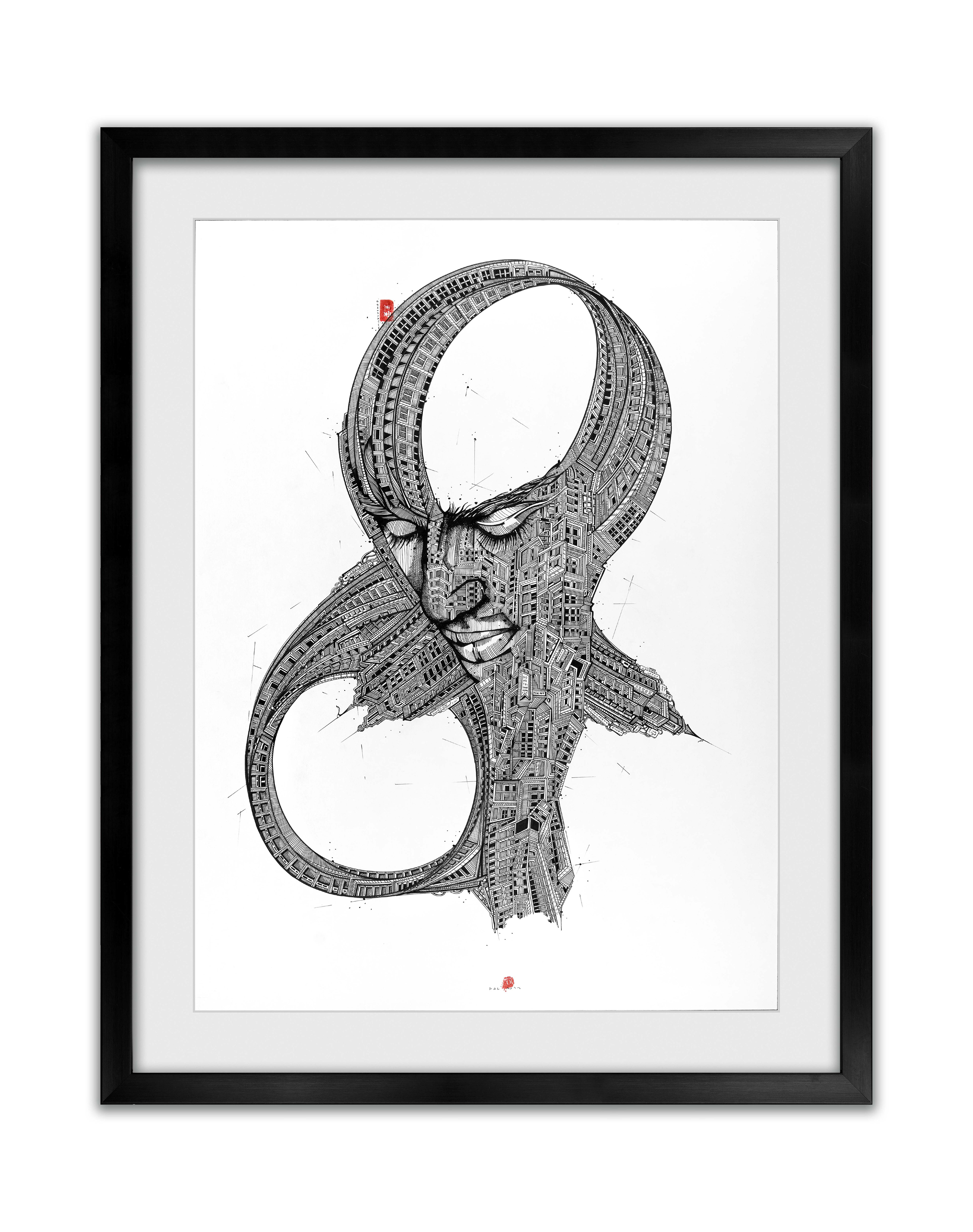 Kağıt üzerine   Siyah Mürekkep /  Black ink On Paper  100cm X 70cm