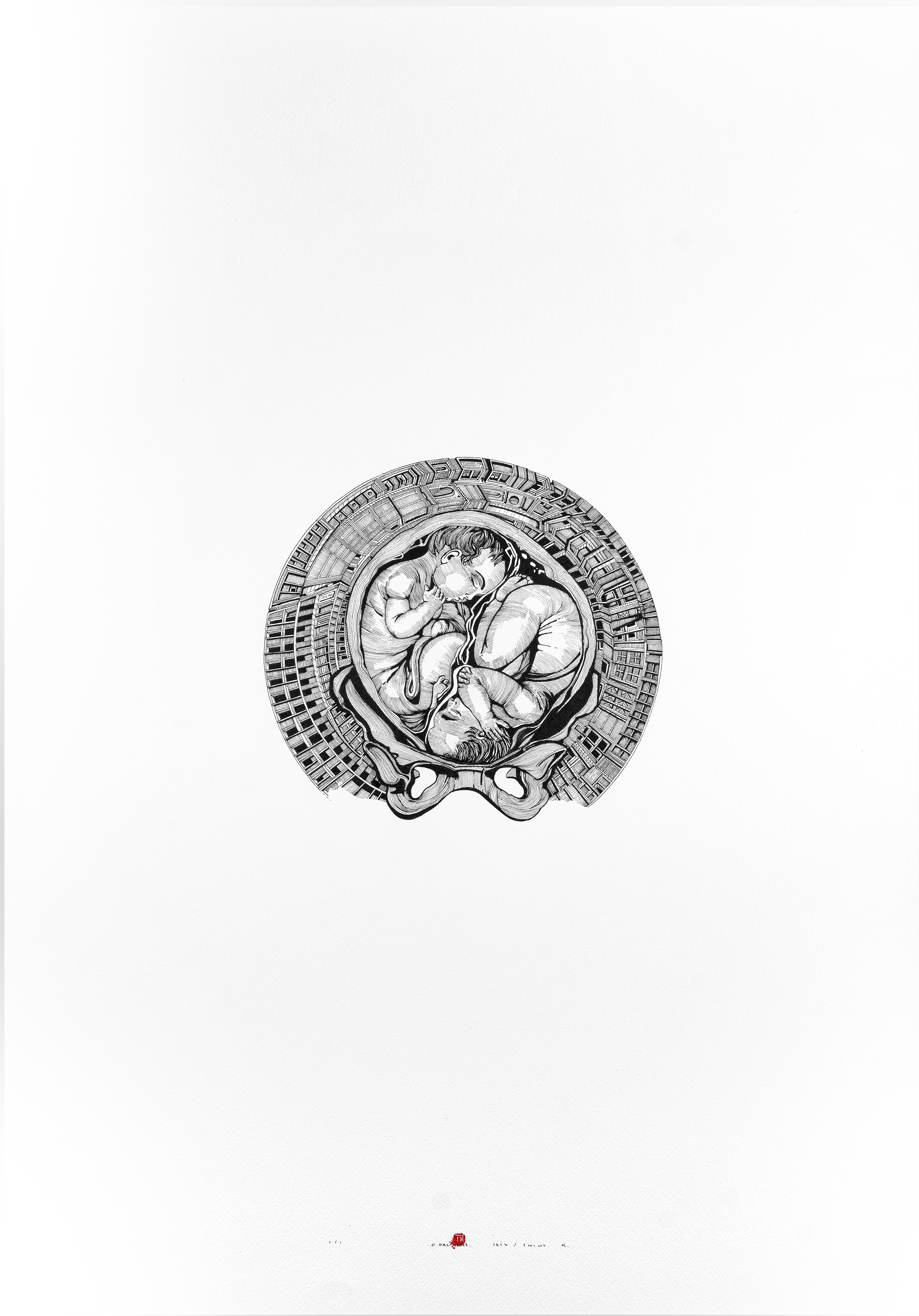 ANNE MÜZESİ Kağıt üzerine   Siyah Mürekkep /  black ink  On Paper  70cm X 100cm