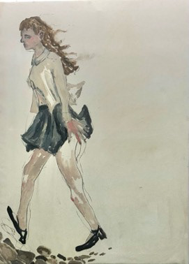 fucking viennese wind, 110x90 oil and charcoal on canvas