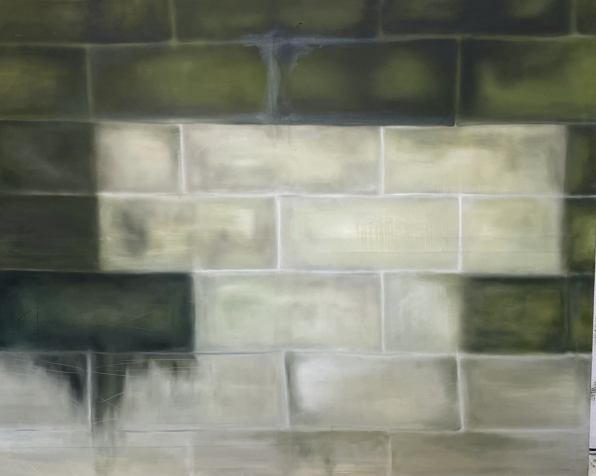 untitled (the wall) 130x165 oil on canvas
