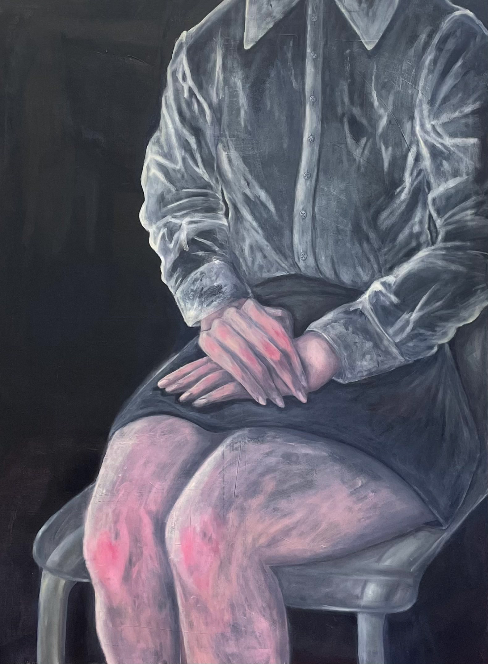 sitting still 125x90 oil on canvas