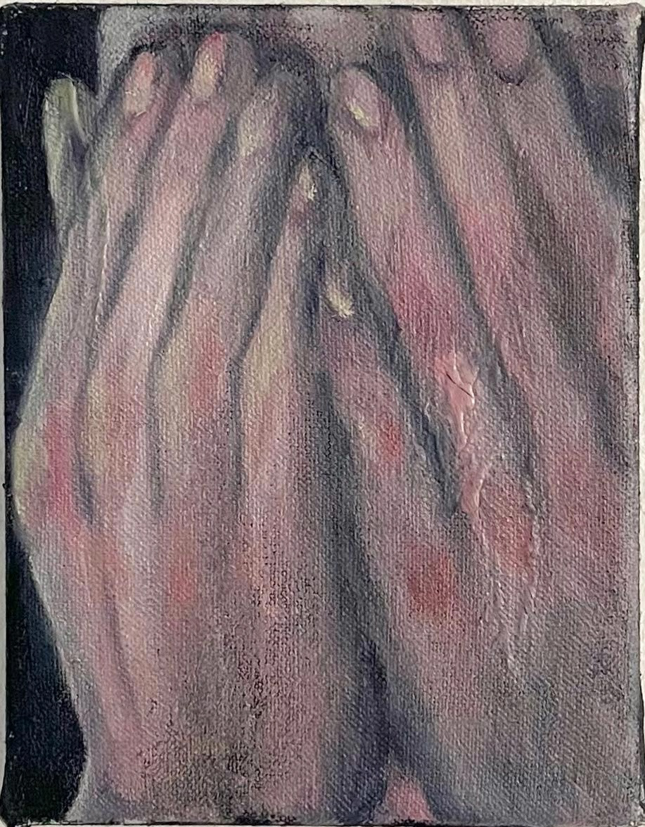 maybe if i don't look, it'll disappear? 16x12, oil on canvas