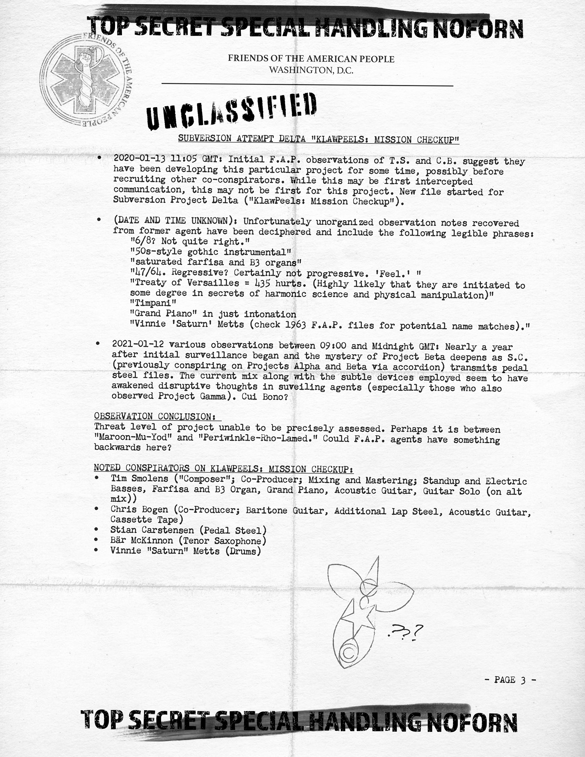 A page from the single's digital liner notes