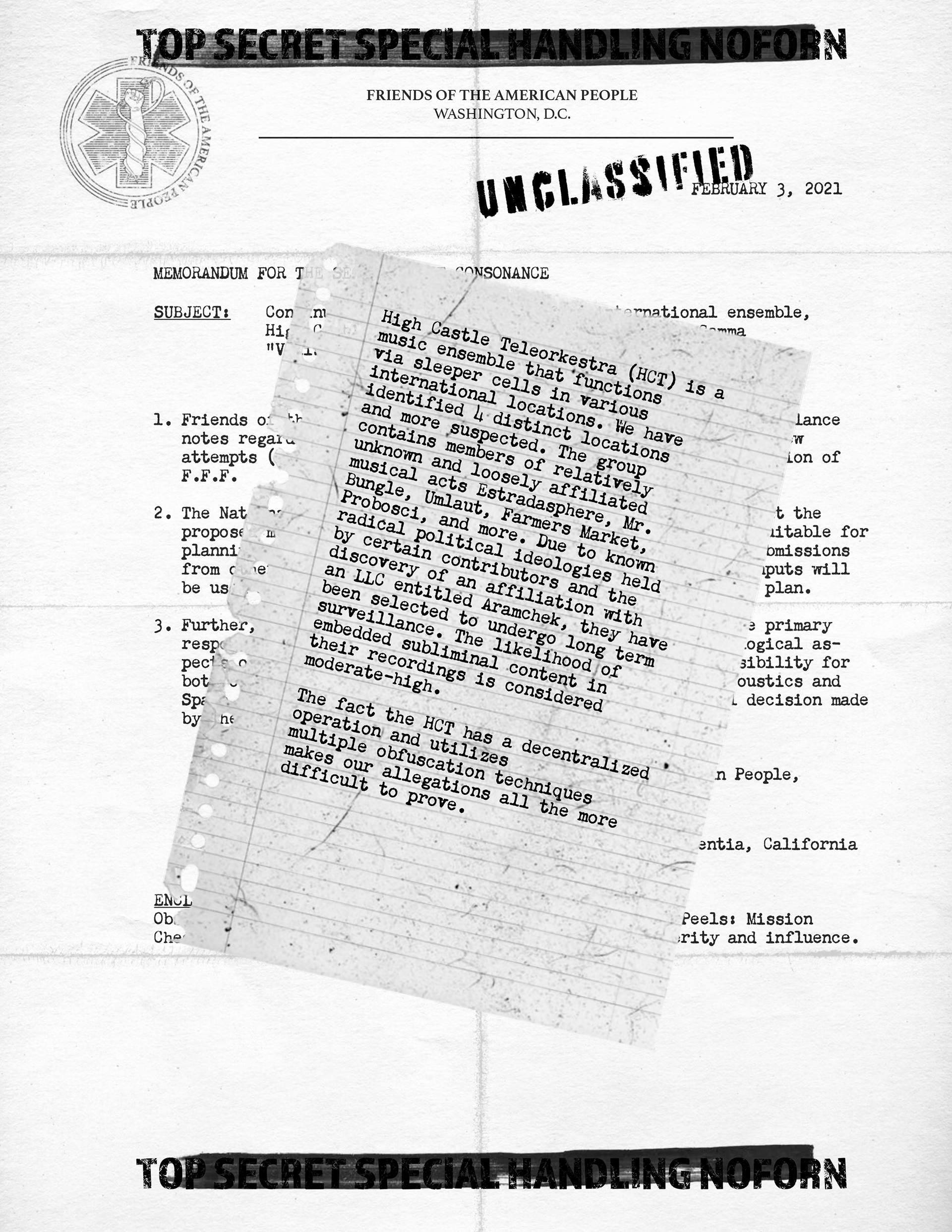 A page from the single's digital liner notes