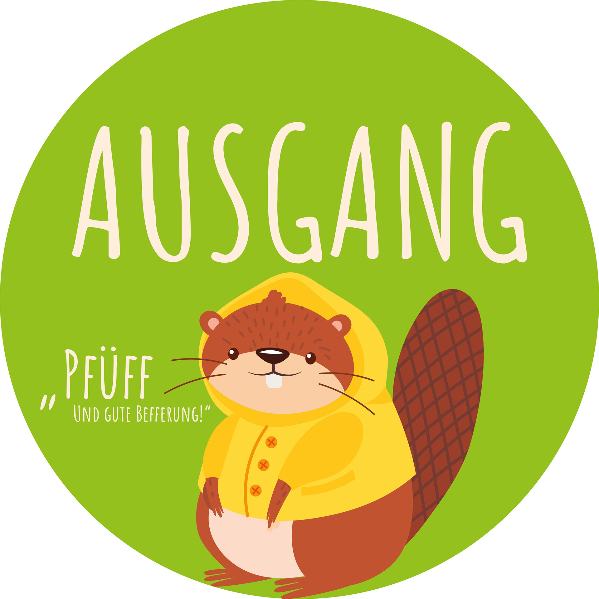 Türbeschriftung Ausgang