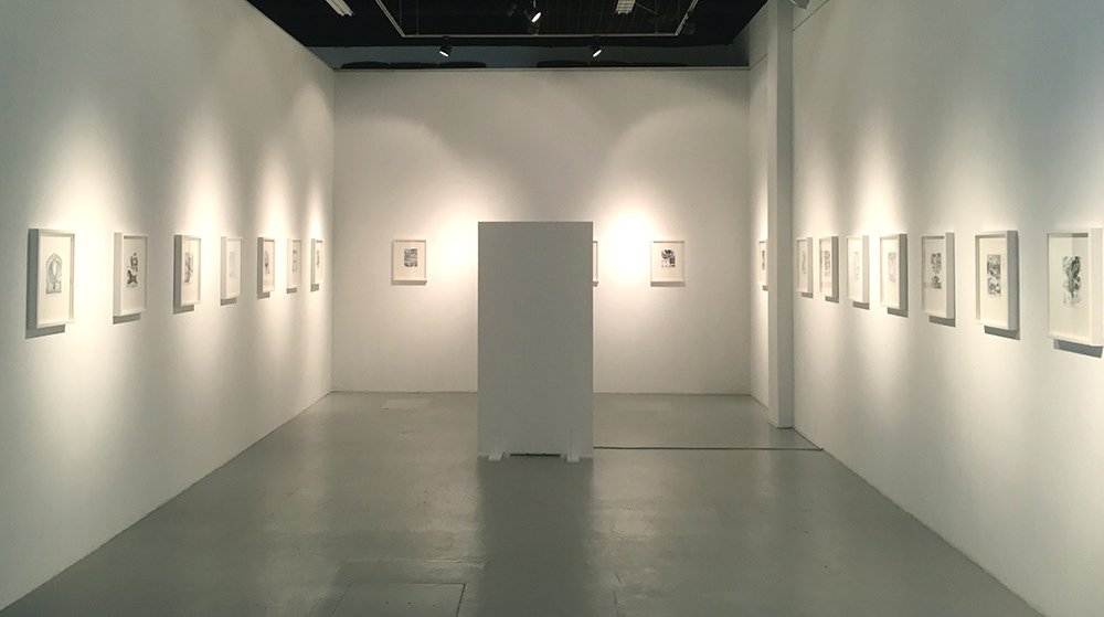 22 x framed collage exhibited at Earth+ Gallery, Tokyo 2016