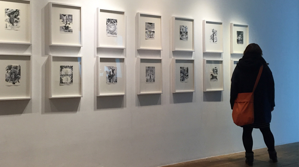 22 x framed collage exhibited at AL Gallery, Tokyo 2016