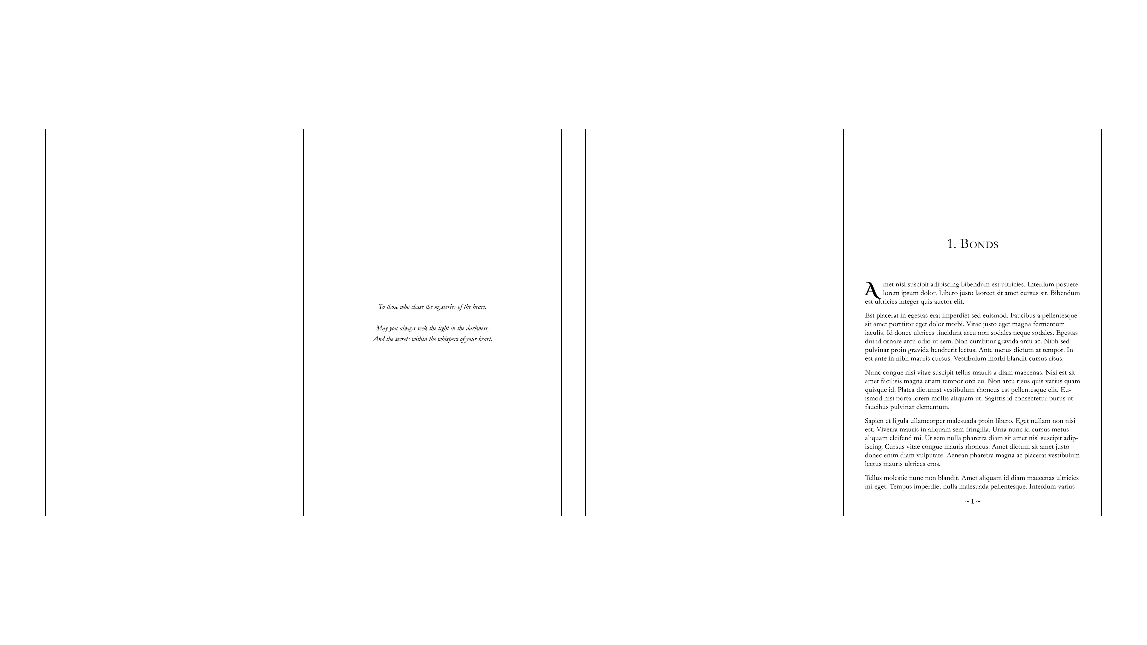 Book 3 - Inner Pages (Dedication & Page 1)