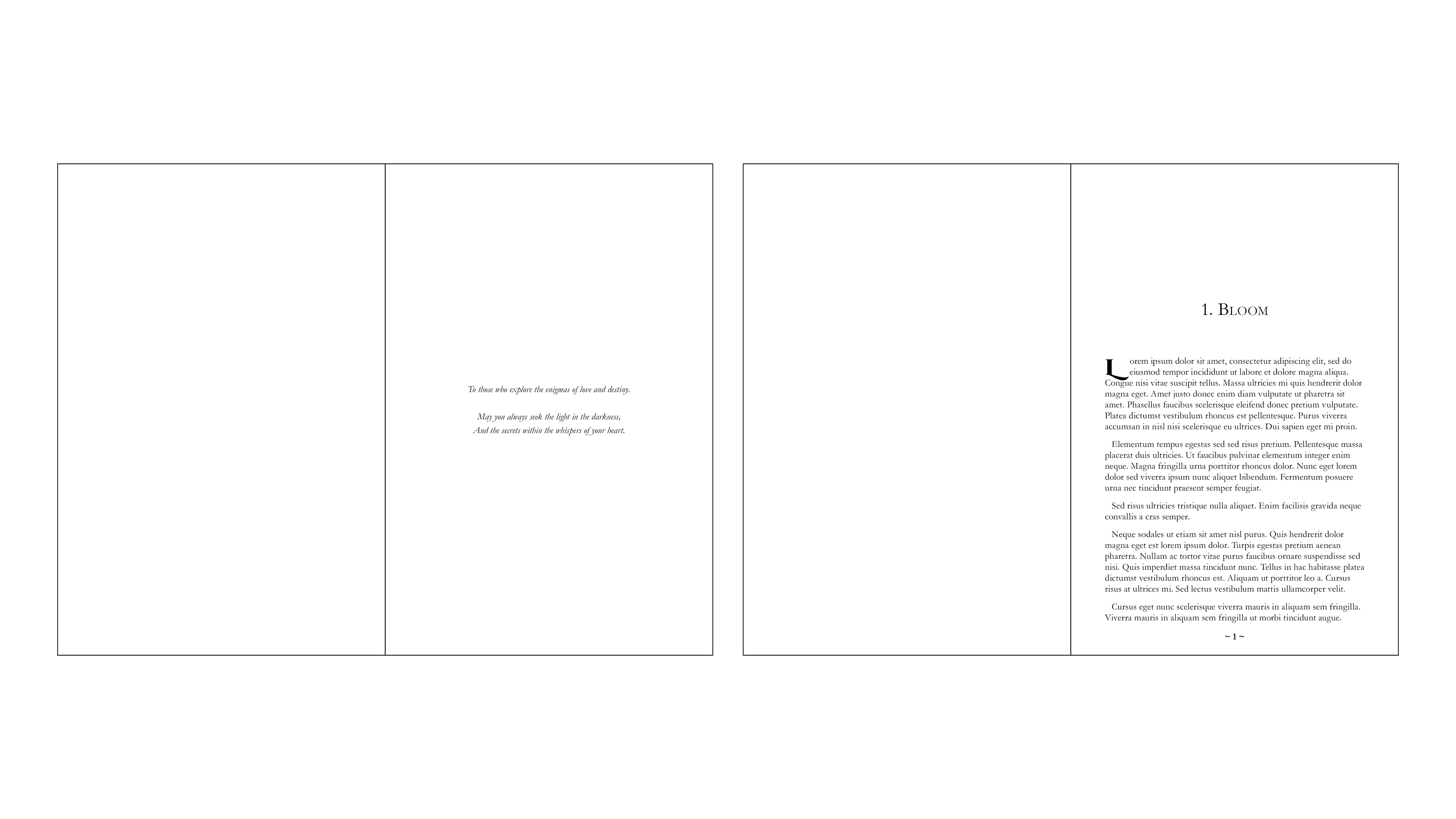 Book 1 - Inner Pages (Dedication & Page 1)