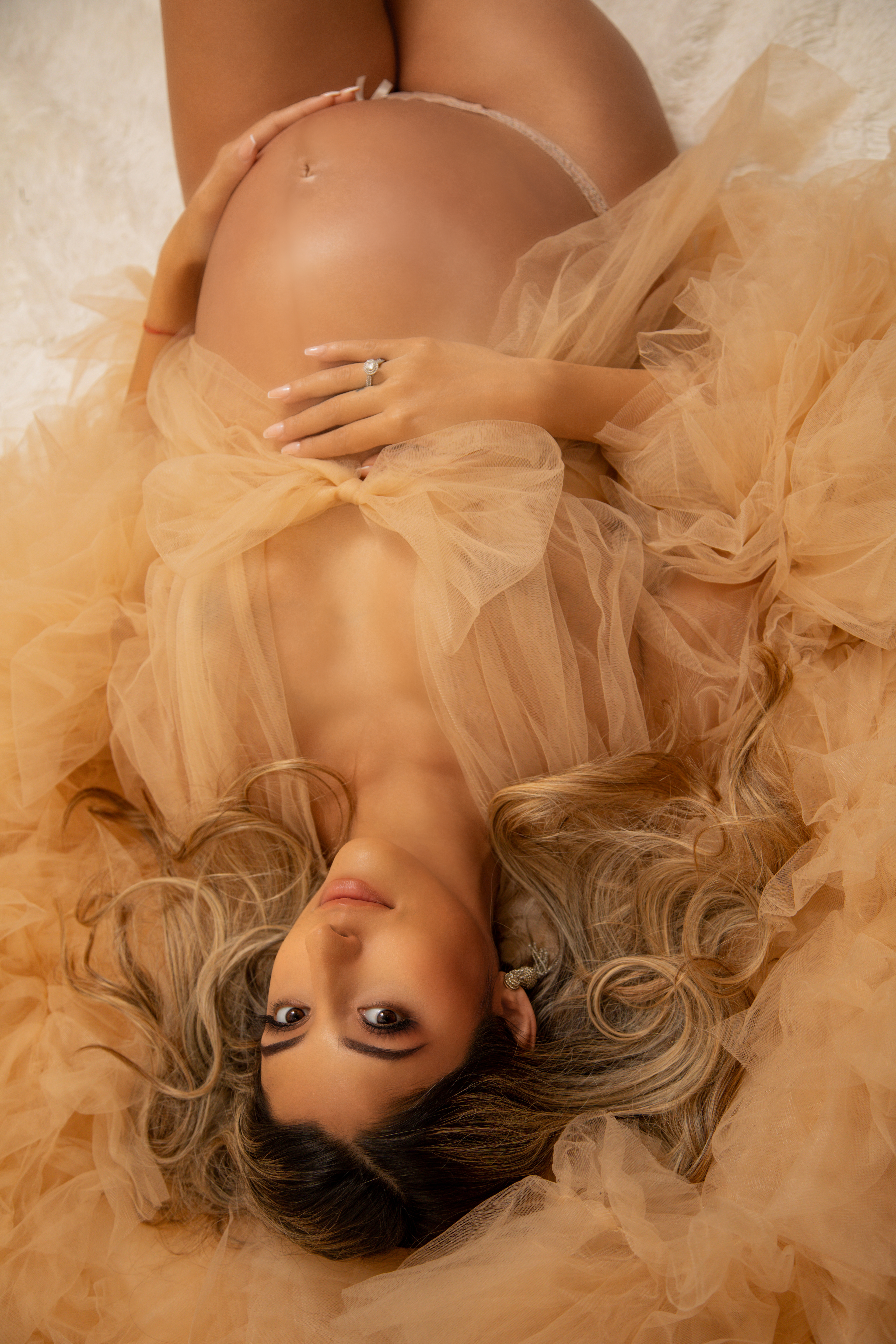 Sheer Champaign Gown $40