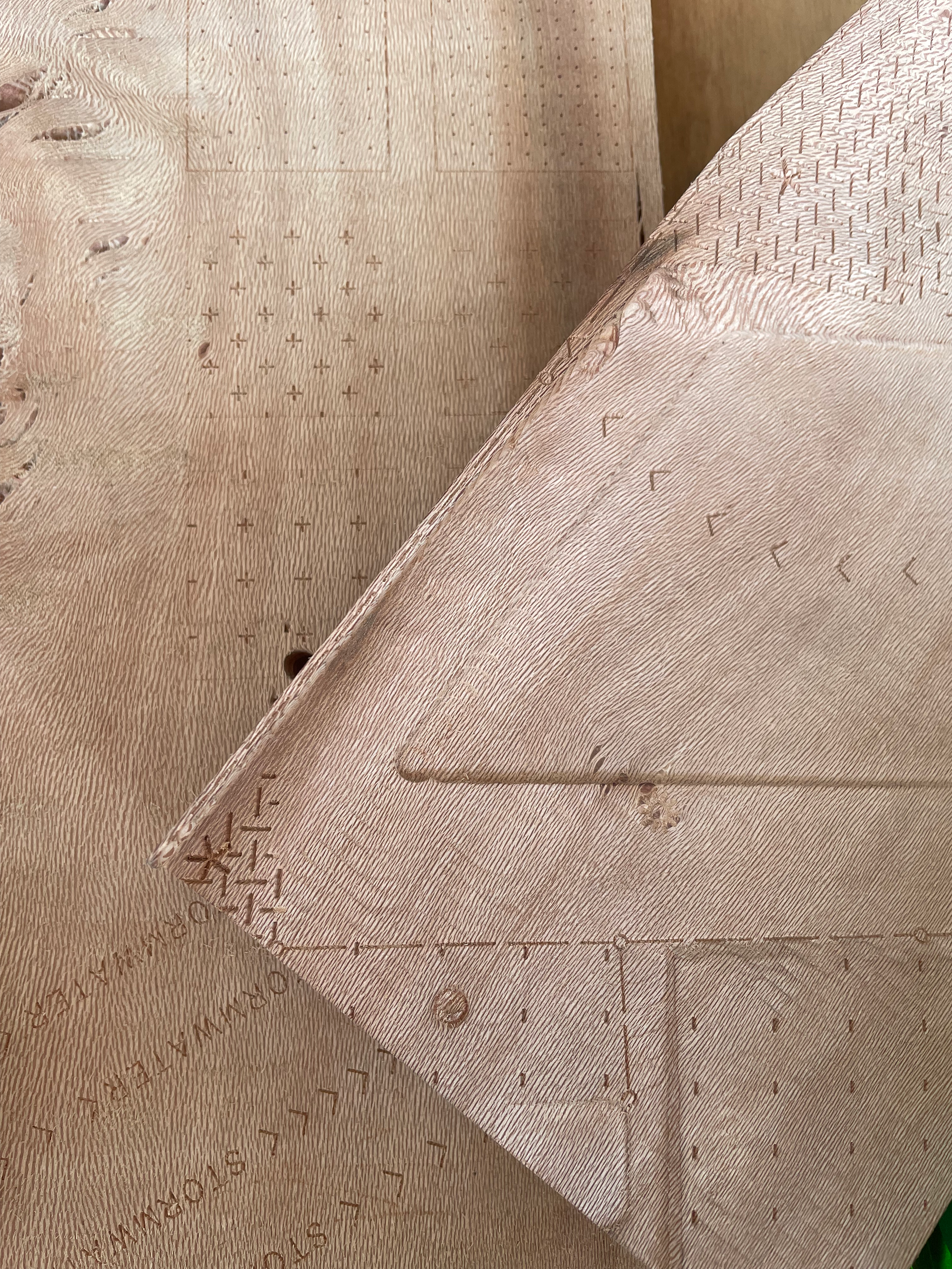 Site Context Info Carved on Plywood
