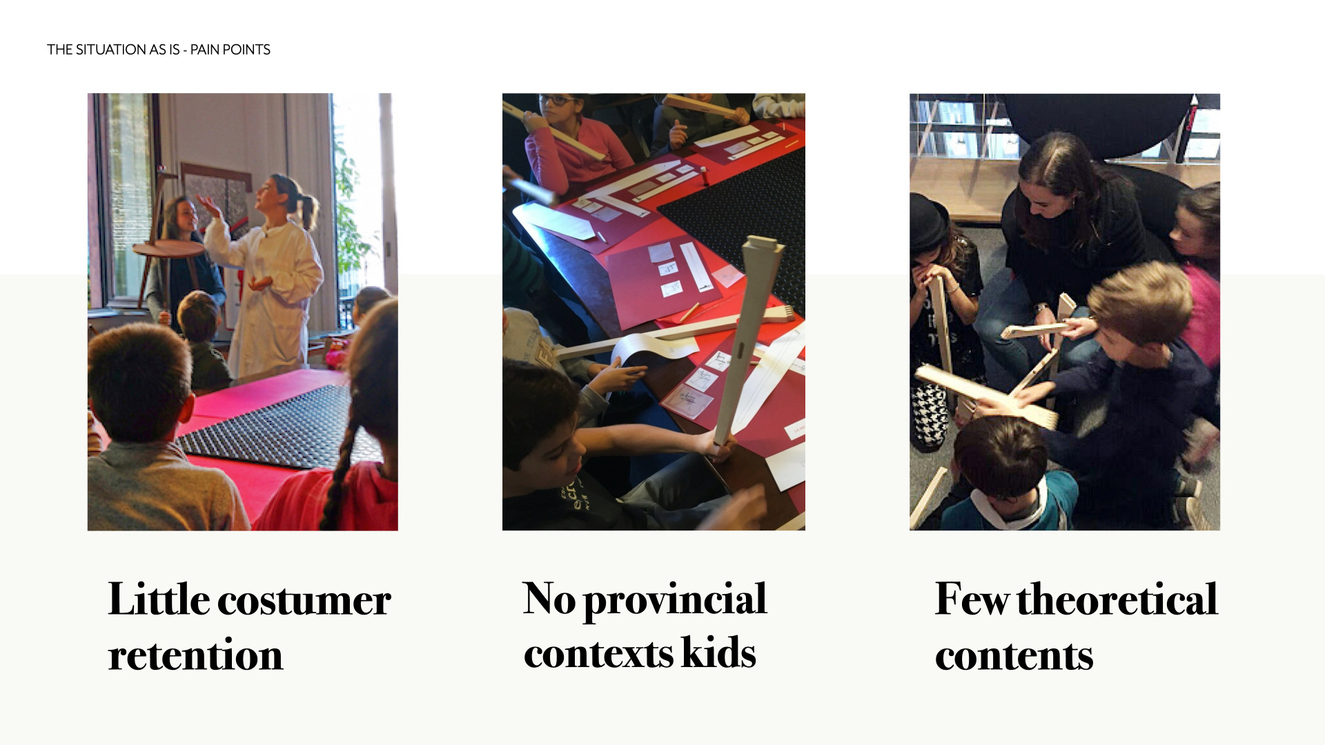 In fact, even if visitors turnout was high, it consisted almost in just occasional visits. Made, in turn, of children coming from a milanese high social background. Furthermore all the proposed Labs were very practical, lacking a little bit on theoretical contents.