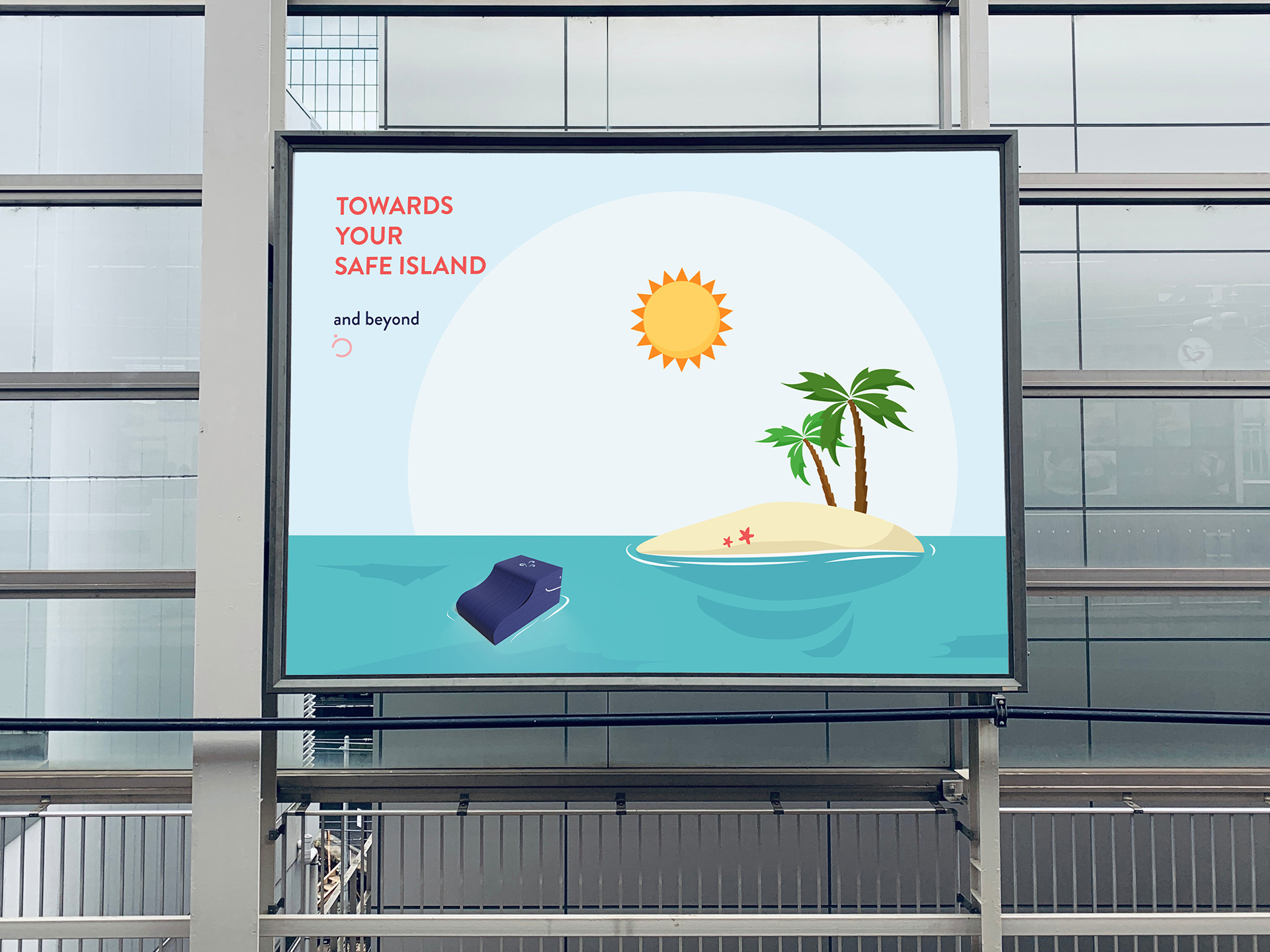 Starring, our Whale Pillow! "Towards your safe island" t's our slogan.