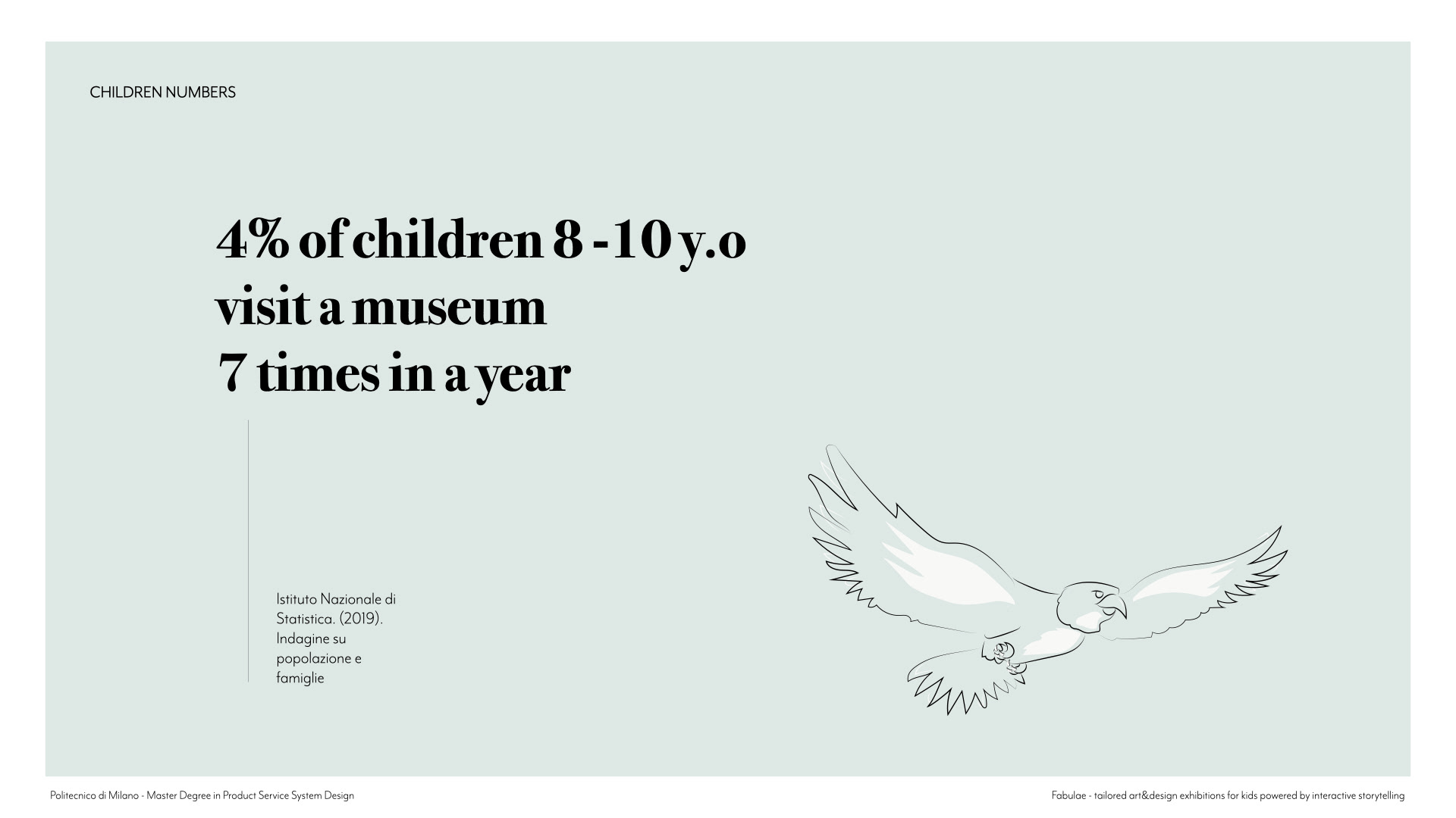 Not children for sure. Infact numbers says that only 4% of kids aged 8-10 go to museums more than 7 times in a year. This is due to the fact that this kind experience is very much linked to school outings, and not to families themselves. This is attributable not only to museums lack of facilities for children, but also to families social context of reference.