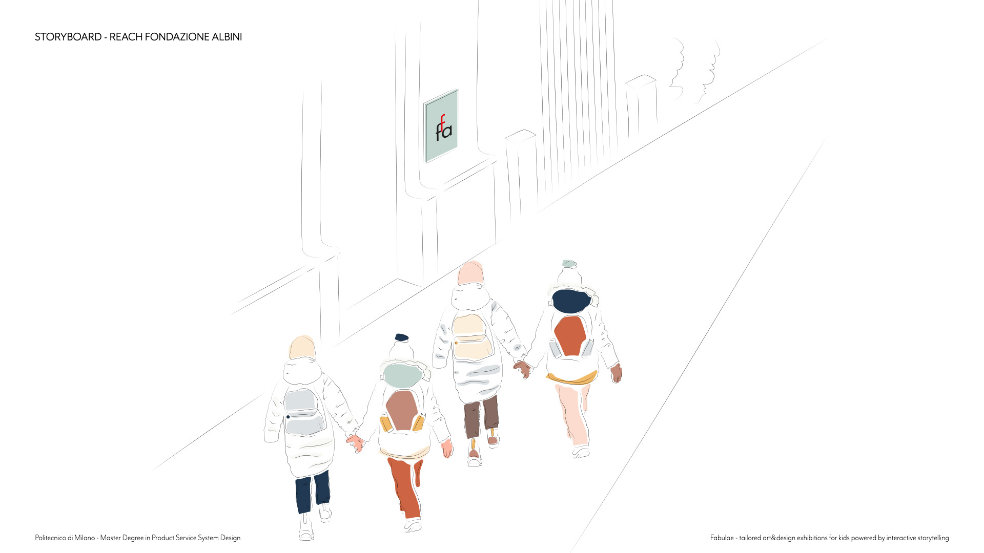 The CJ starts with the whole class heading to Fondazione Albini all together.